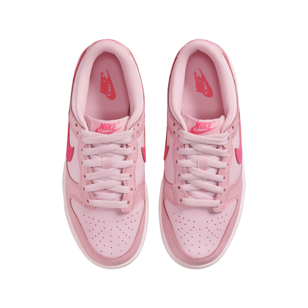 Nike Dunk Low GS Triple Pink Sneakers - Medium Soft Pink Foam Sole for Women & Girls | Perfect for Casual Wear, School, and Street Style