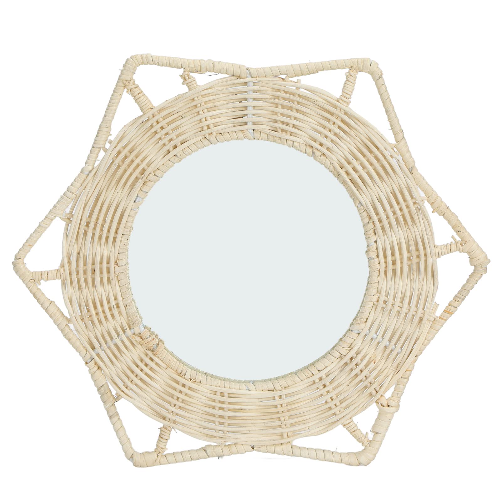 Hexagonal Star Wall Mirror - Nordic Retro Decorative Hanging Mirror for Living Room, Bedroom & Hallway | Modern Home Decor & Wall Art