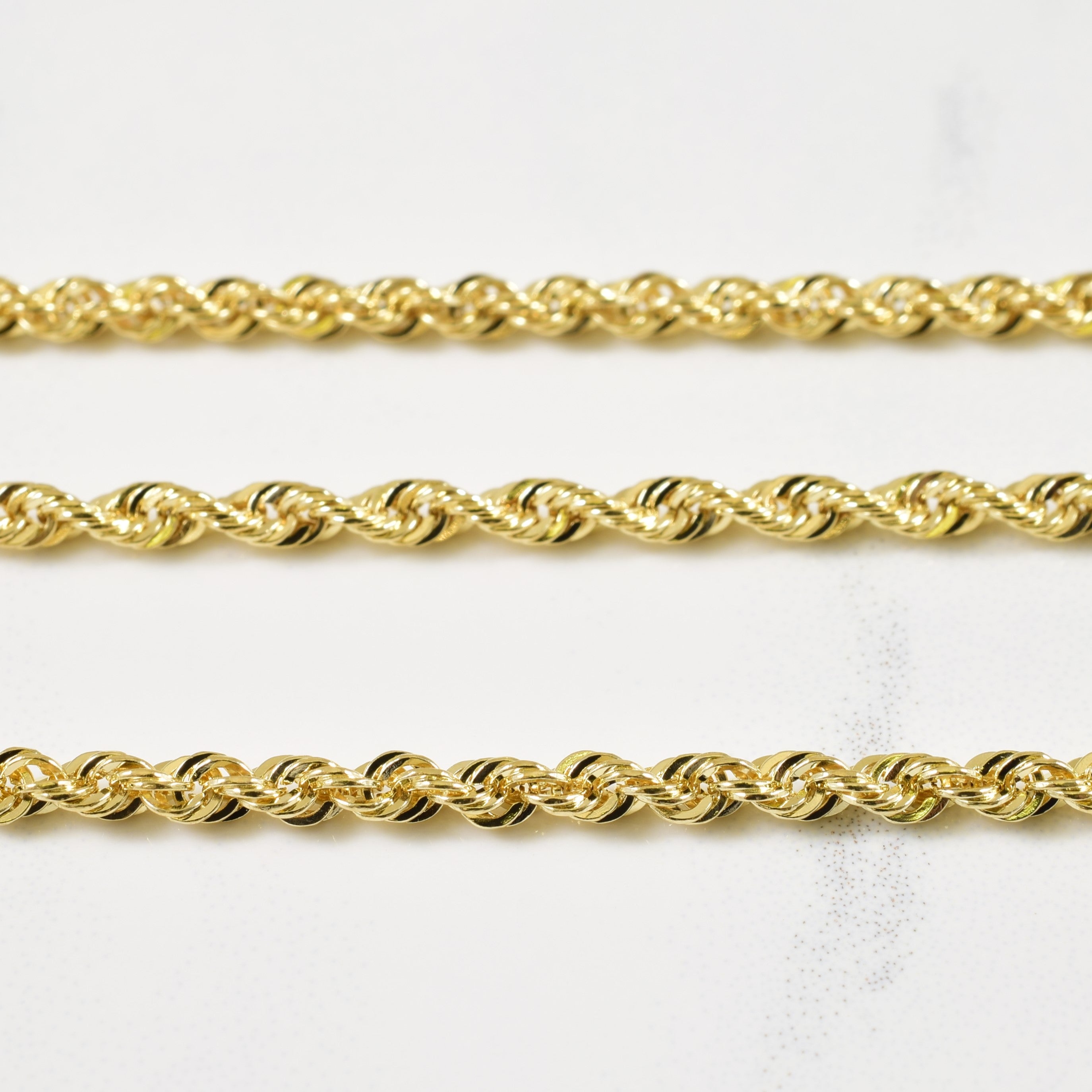 10K Yellow Gold Rope Chain Necklace for Women - 24 Inch Solid Gold Rope Chain - Durable & Elegant Jewelry Gift for Her - Perfect for Everyday Wear, Special Occasions & Layering