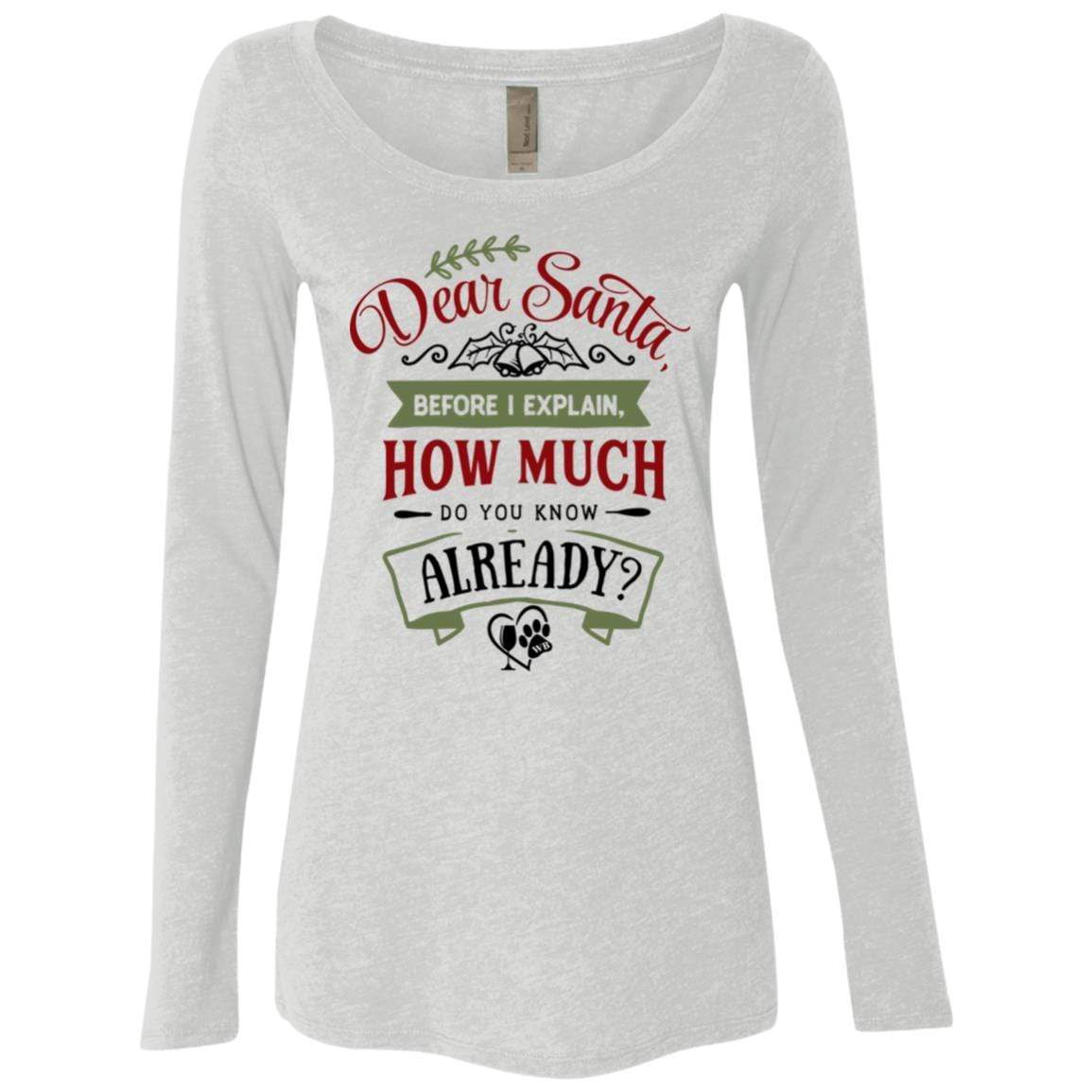 WineyBitches.Co Women's Tri-Blend Long Sleeve Scoop Neck T-Shirt - Soft & Comfortable Casual Wear for Everyday Outfits