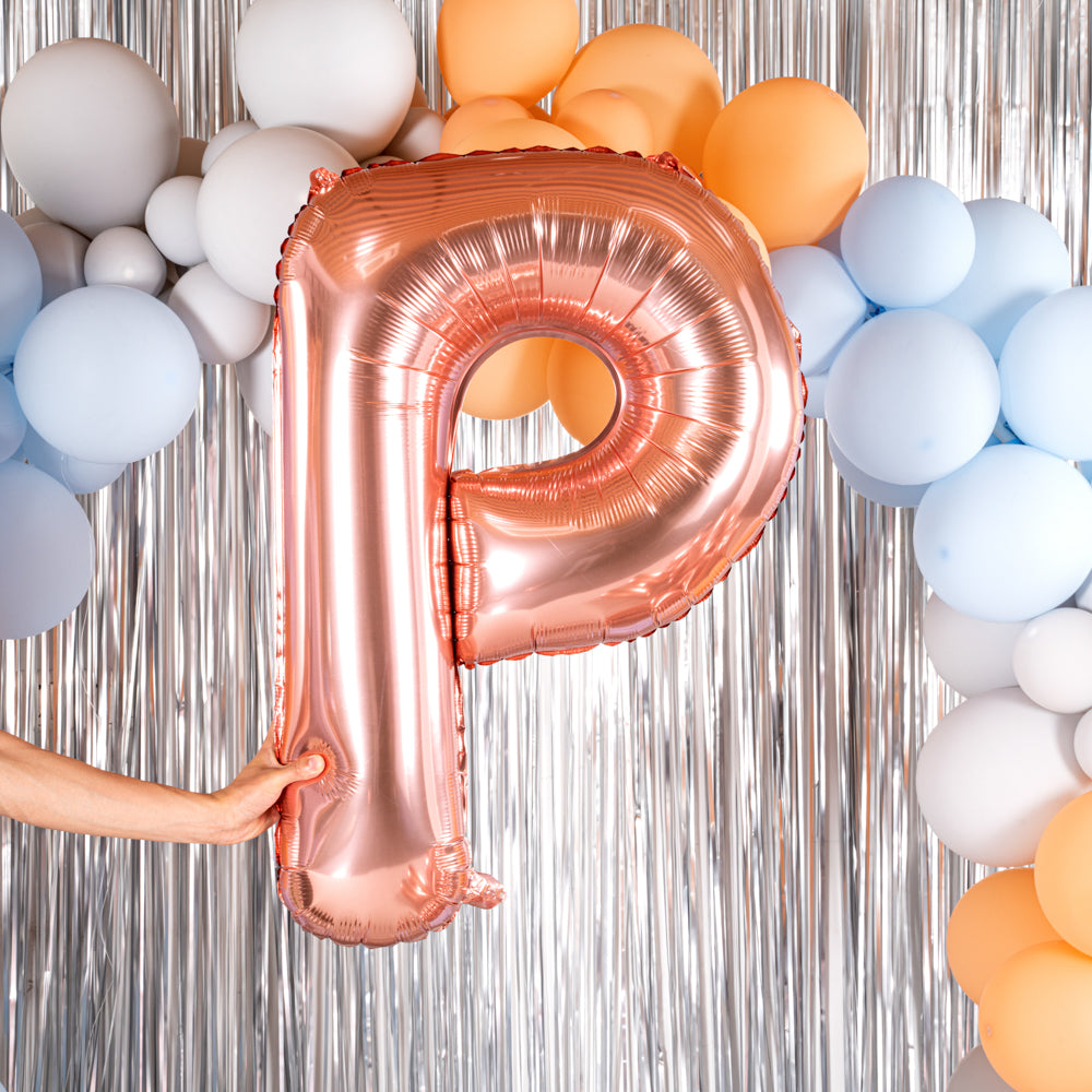 Rose Gold Mylar Letter P Balloon - 40