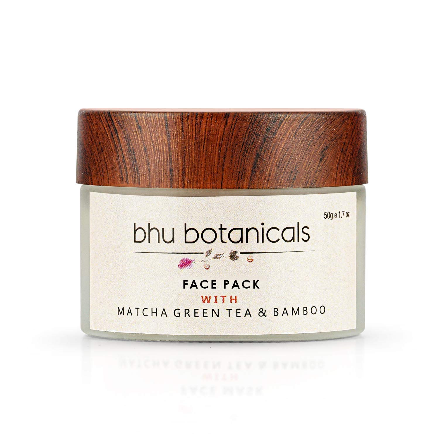 Bhu Botanicals Skin Brightening Face Pack with Matcha Green Tea & Bamboo Extract - 50g | Natural Glow Booster for Dull Skin, Dark Spots & Uneven Tone | Perfect for Daily Skincare Routine & Spa Day