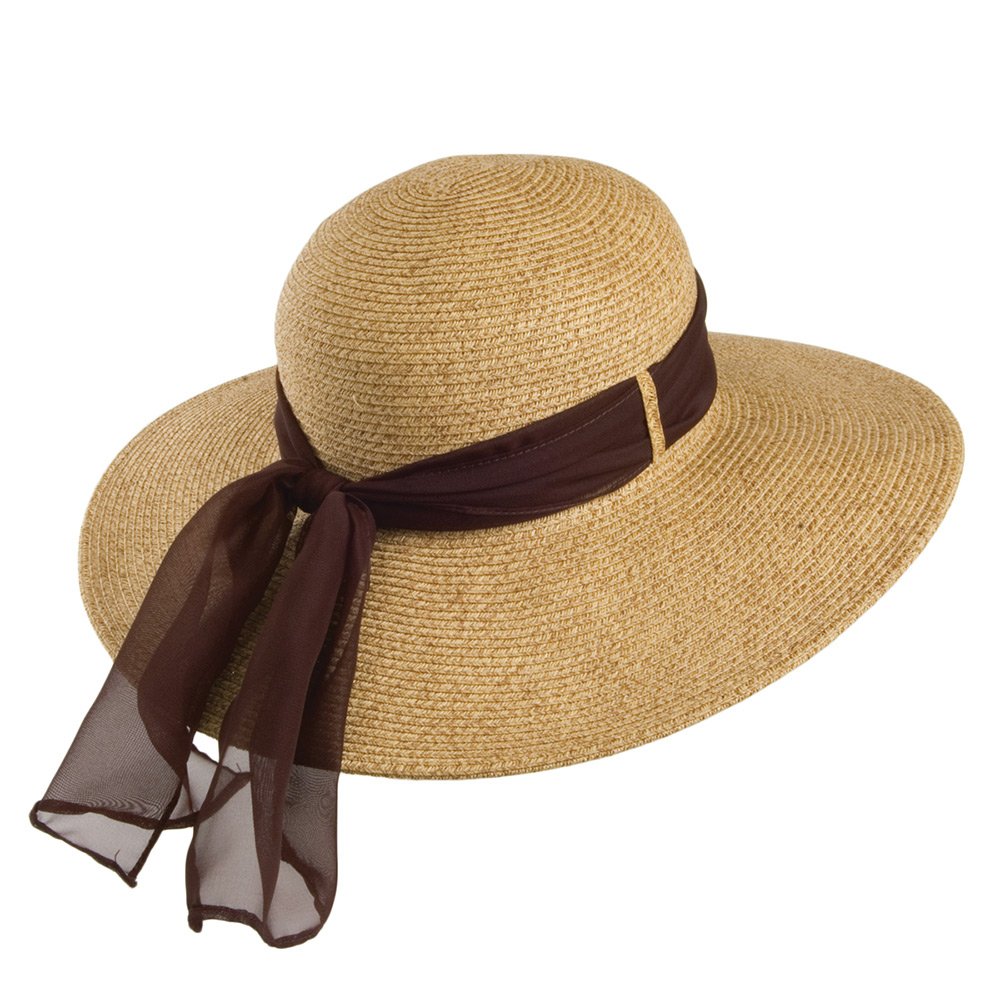 Women's Wide Brim Straw Sun Hat for Beach Vacation - UPF 50+ Sun Protection, Foldable & Packable Summer Hat for Travel, Pool, Gardening, and Outdoor Activities
