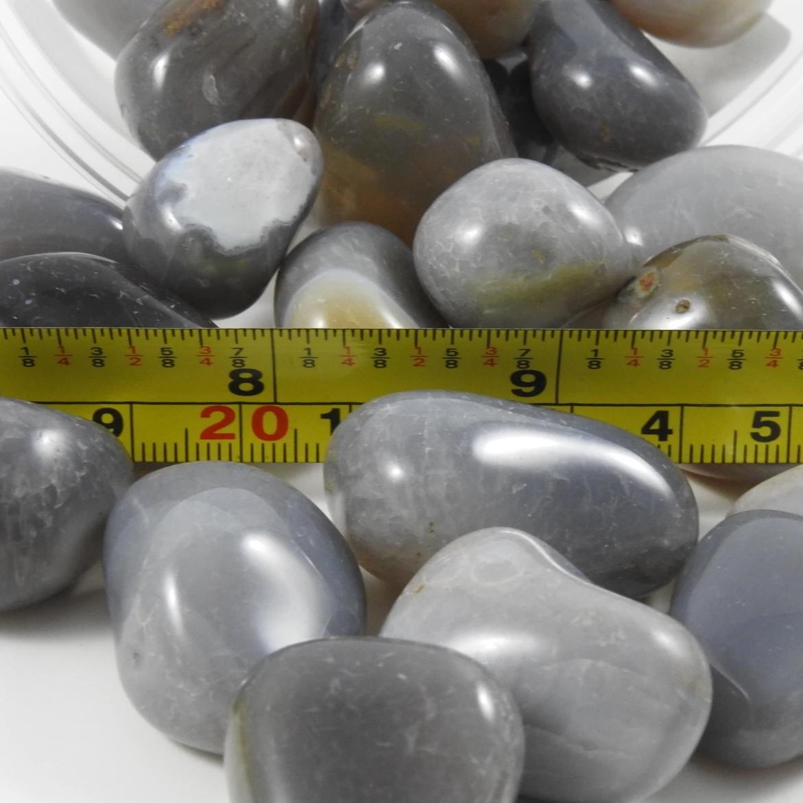 Natural Blue Banded Agate - 1 lb Raw Stone for Jewelry Making, Crystal Healing & Home Decor - Healing Crystals, Tumbled Stones & Metaphysical Supplies