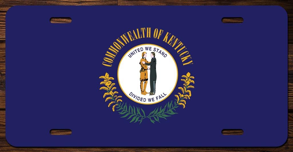 Custom Kentucky State Flag UV Printed Vanity Front License Plate - Durable & Vibrant Colors for Cars, Trucks & Motorcycles - Perfect for State Pride & Personalization