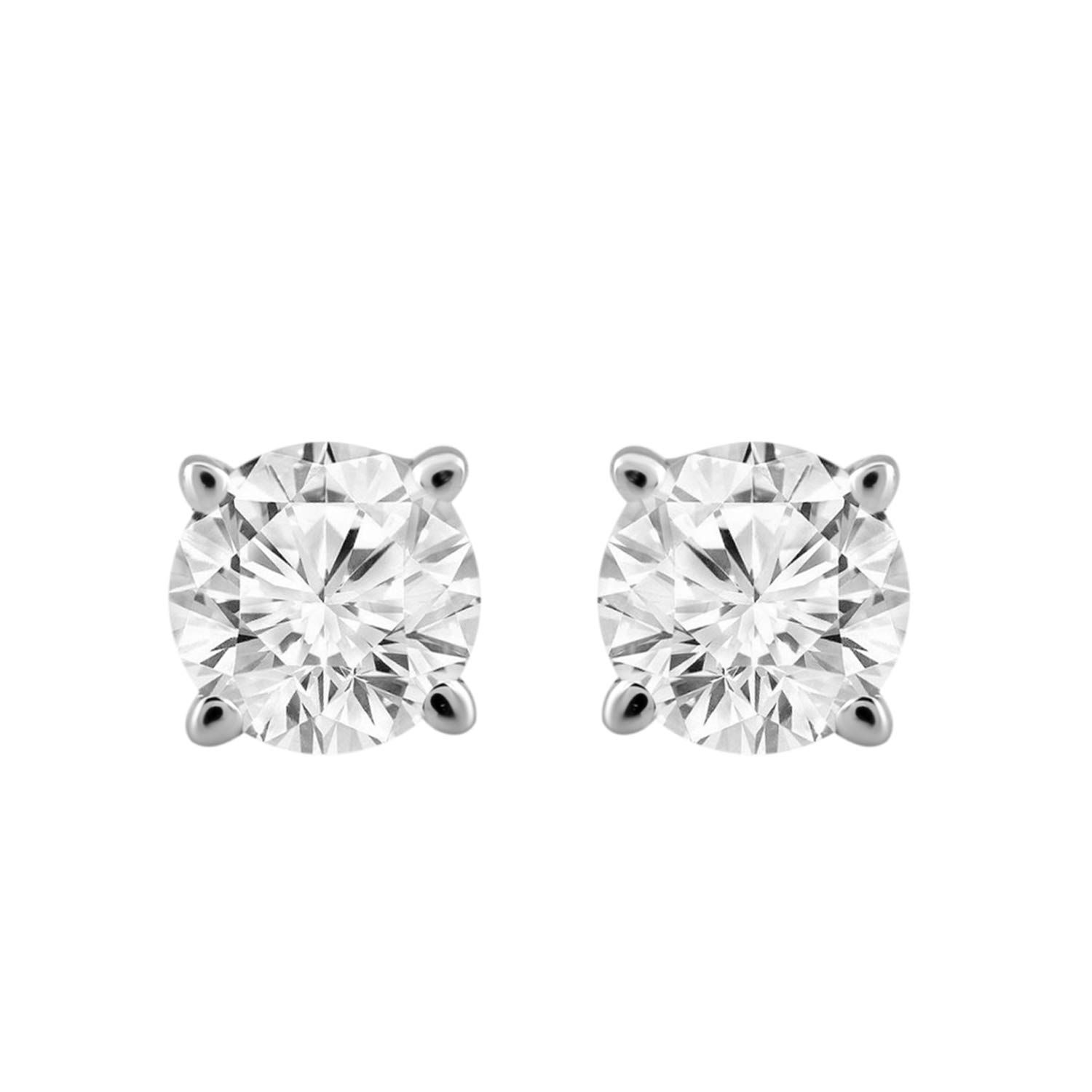 14K White Gold 1/3 Cttw Natural Diamond Stud Earrings for Women - Perfect for Weddings, Anniversaries & Everyday Elegance