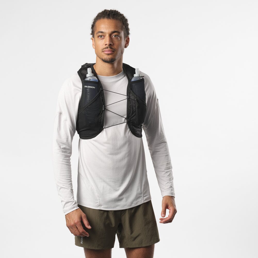 Salomon Active Skin 8 Hydration Vest - Lightweight Running Backpack with Water Bottle Pockets for Trail Runners & Hikers - Perfect for Long Distance Running, Marathon Training & Outdoor Adventures