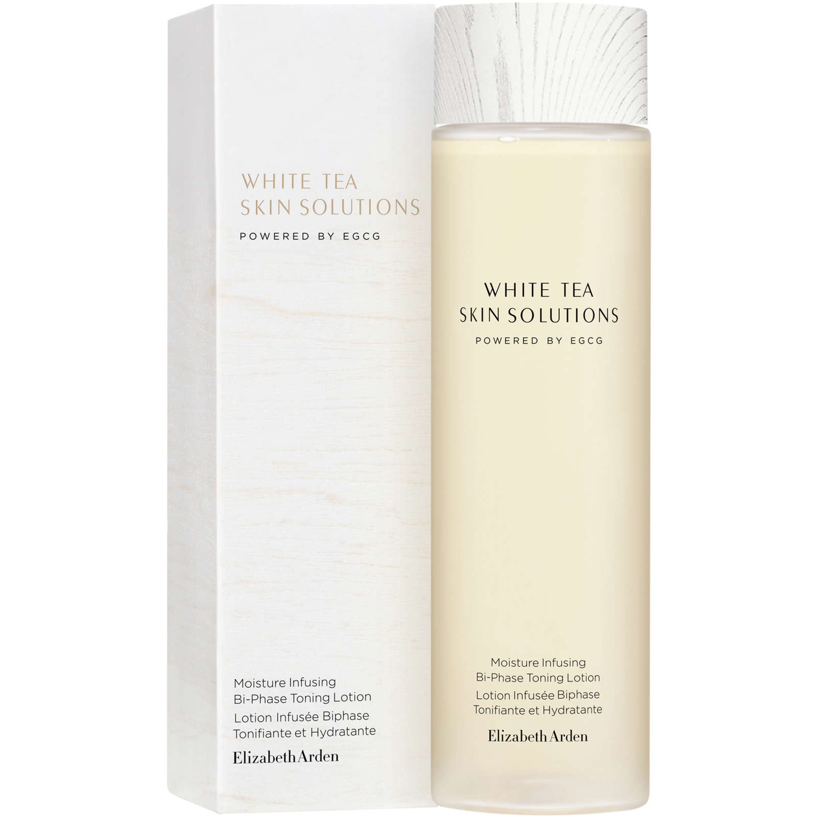 Elizabeth Arden White Tea Skin Solutions Moisture Infusing Bi-Phase Toning Lotion - Hydrating Facial Toner for Dry & Sensitive Skin | Perfect for Morning & Night Skincare Routine