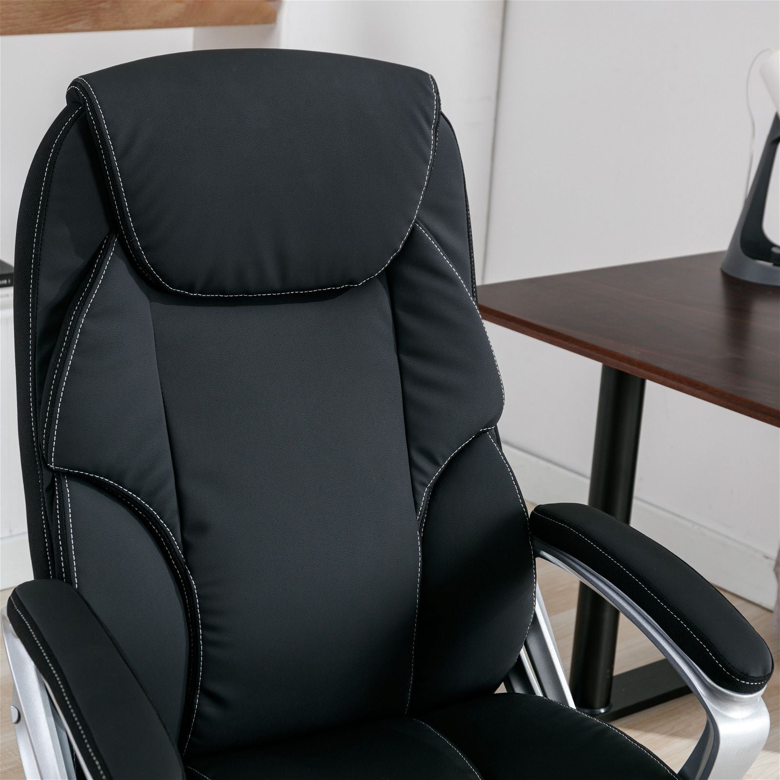 Tauris Legacy Ergonomic Office Chair with Padded Fixed Armrests - Black | Comfortable Support for Long Hours of Work, Home Office, and Gaming