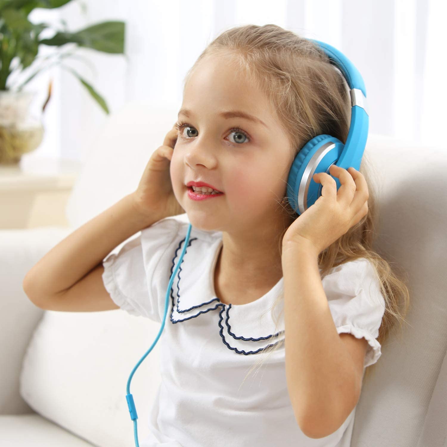 Rockpapa I20 Wired Headphones with Mic - Adjustable Foldable for Kids & Adults - Travel, PC, Phone Use