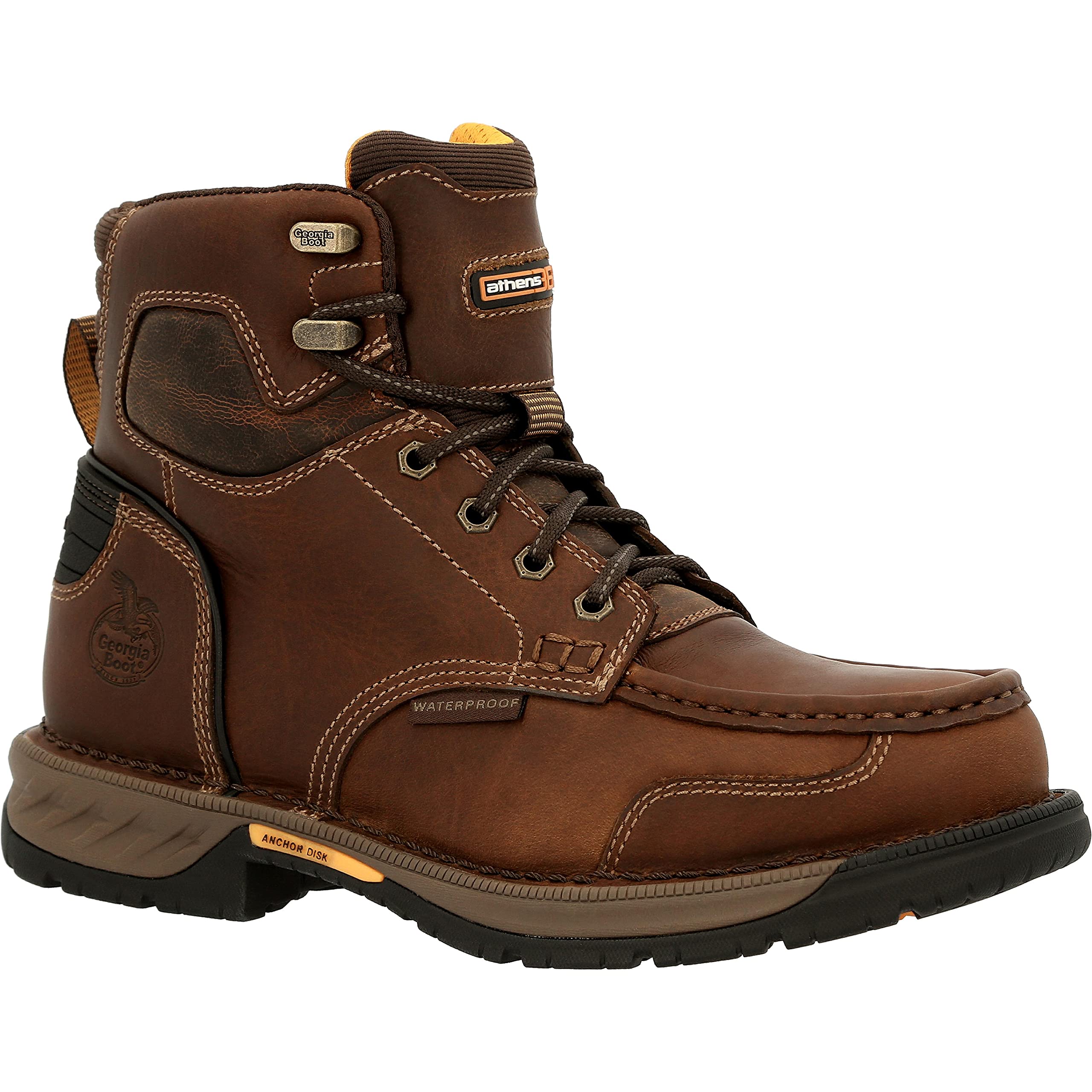 Georgia Boot Men's Athens 360 Industrial Work Boots - Steel Toe, Waterproof, Slip Resistant for Construction & Heavy Duty Jobs