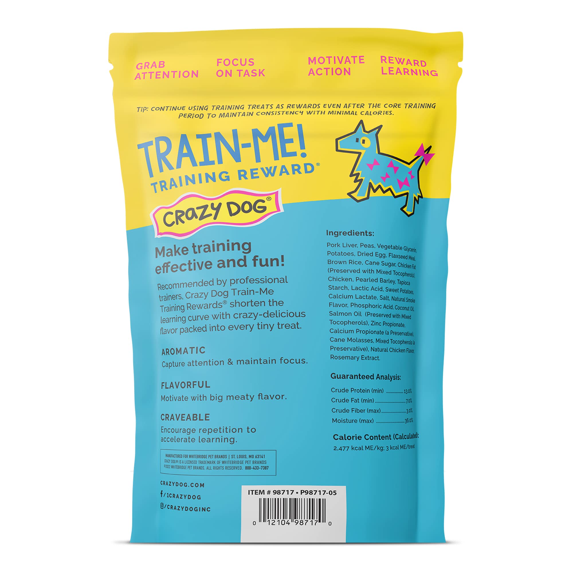 Crazy Dog Train-Me! Chicken Flavor Training Reward Dog Treats - 16 Oz. for Obedience & Behavior Training - Perfect for Small, Medium & Large Dogs