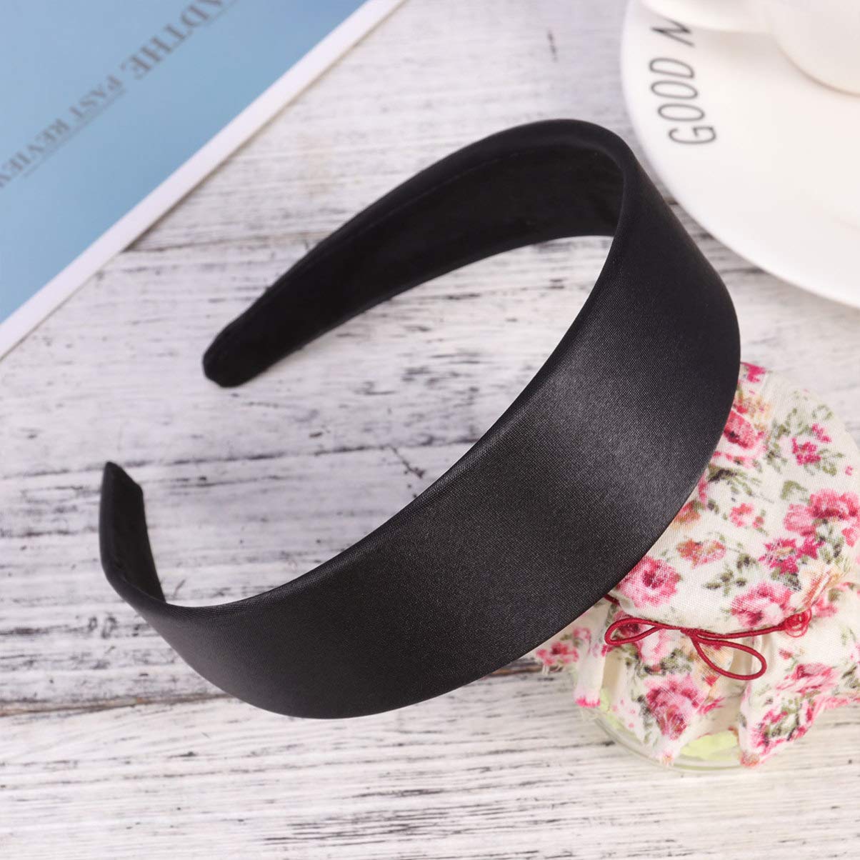 2Pcs No Teeth Headband for Women - Soft Hair Wraps & Headgear Accessories - Bridal Hair Rings, Fashion Scarf, Graceful European Style Headbands for Everyday & Special Occasions (Weddings, Parties, Work)