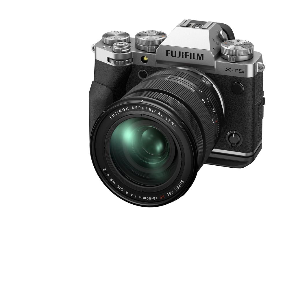FUJIFILM X-T5 Mirrorless Digital Camera with 16-80mm Lens Kit - Silver | 40MP APS-C Sensor, 5-Axis IBIS, 4K Video | Perfect for Travel Photography & Vlogging