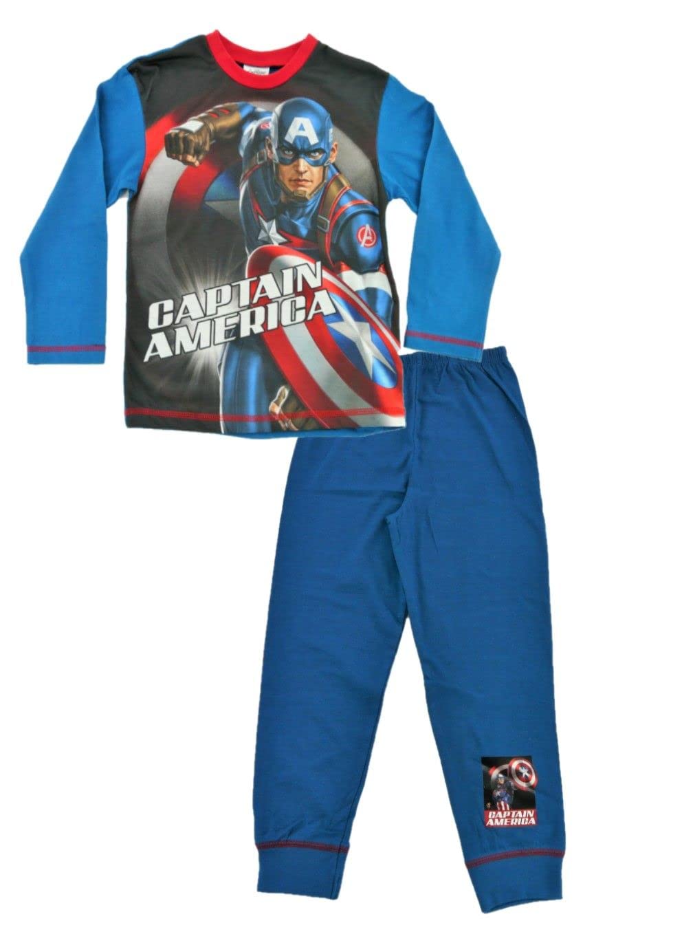 Marvel Avengers Captain America Boys Pajamas Set - Superhero Kids Sleepwear for Boys - Perfect for Bedtime, Sleepovers & Marvel Themed Parties