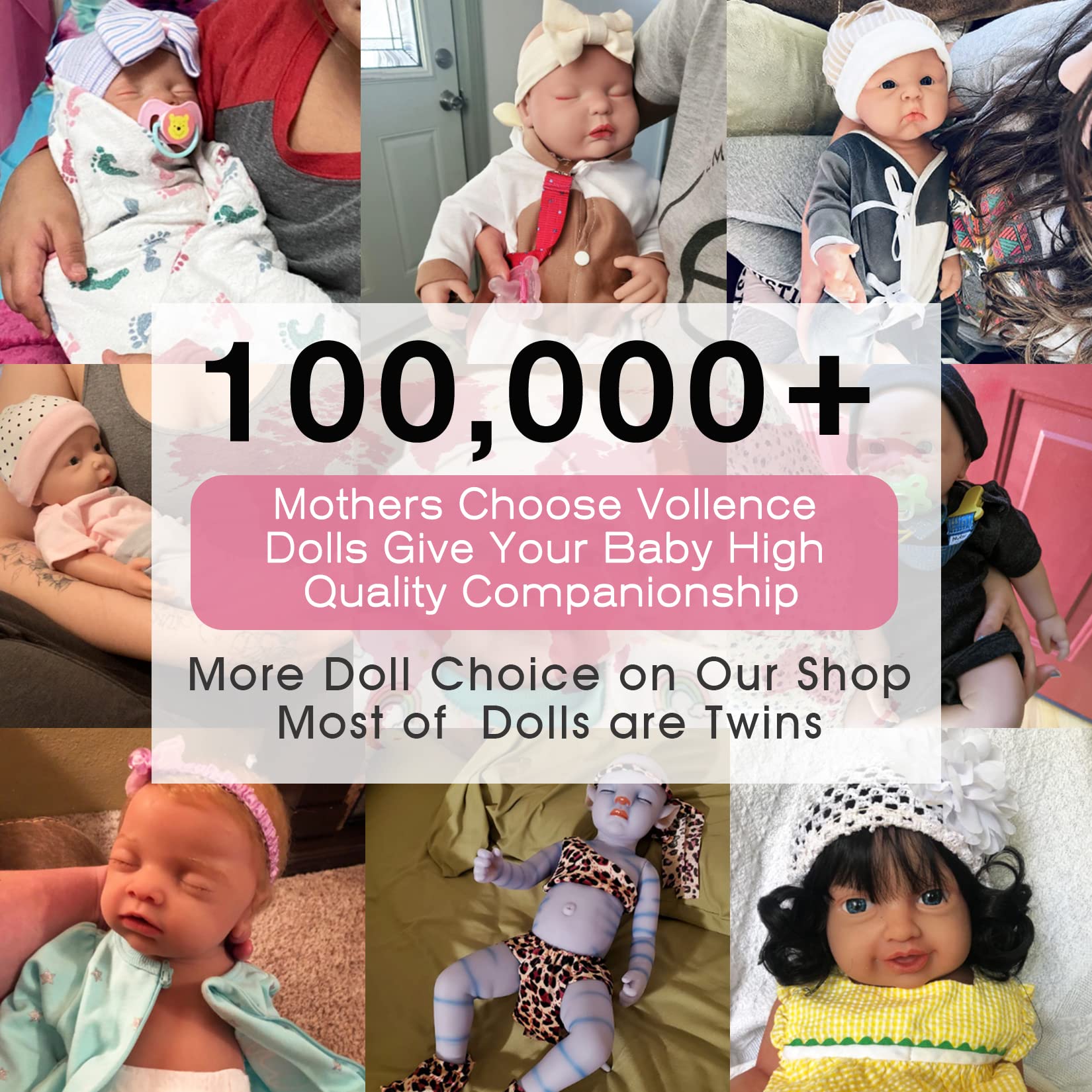 Vollence 17 Inch Realistic Full Body Silicone Reborn Baby Doll Boy - Lifelike Newborn with Open Eyes, Soft Skin & Natural Details | Perfect for Gift Giving, Nursery Decor, Photography Props & Therapy