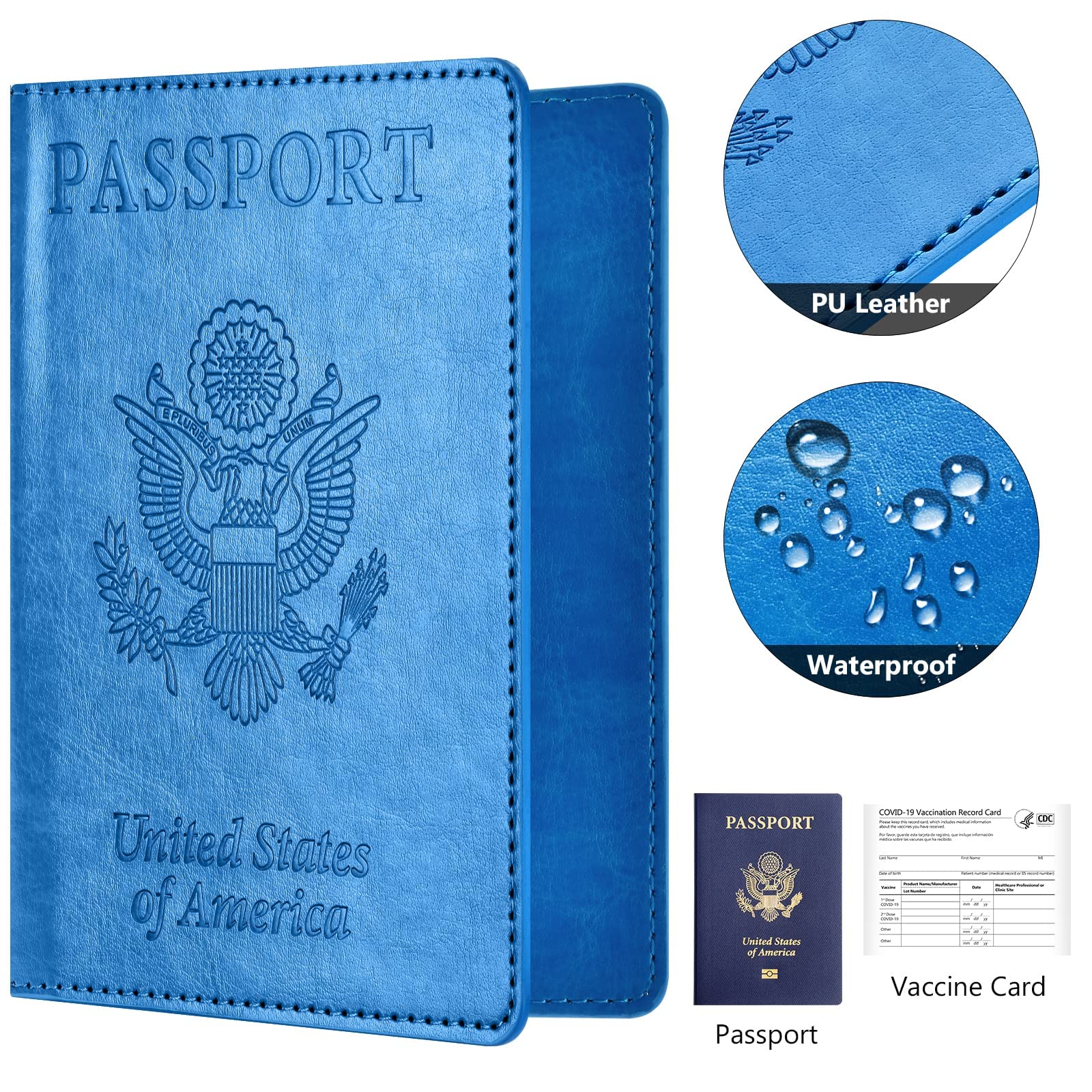 Eoehro 2-Pack RFID Blocking Passport Holder Wallet Cover - Waterproof Travel Essentials for Women & Men - Perfect for Airplane, Cruise, and International Trips