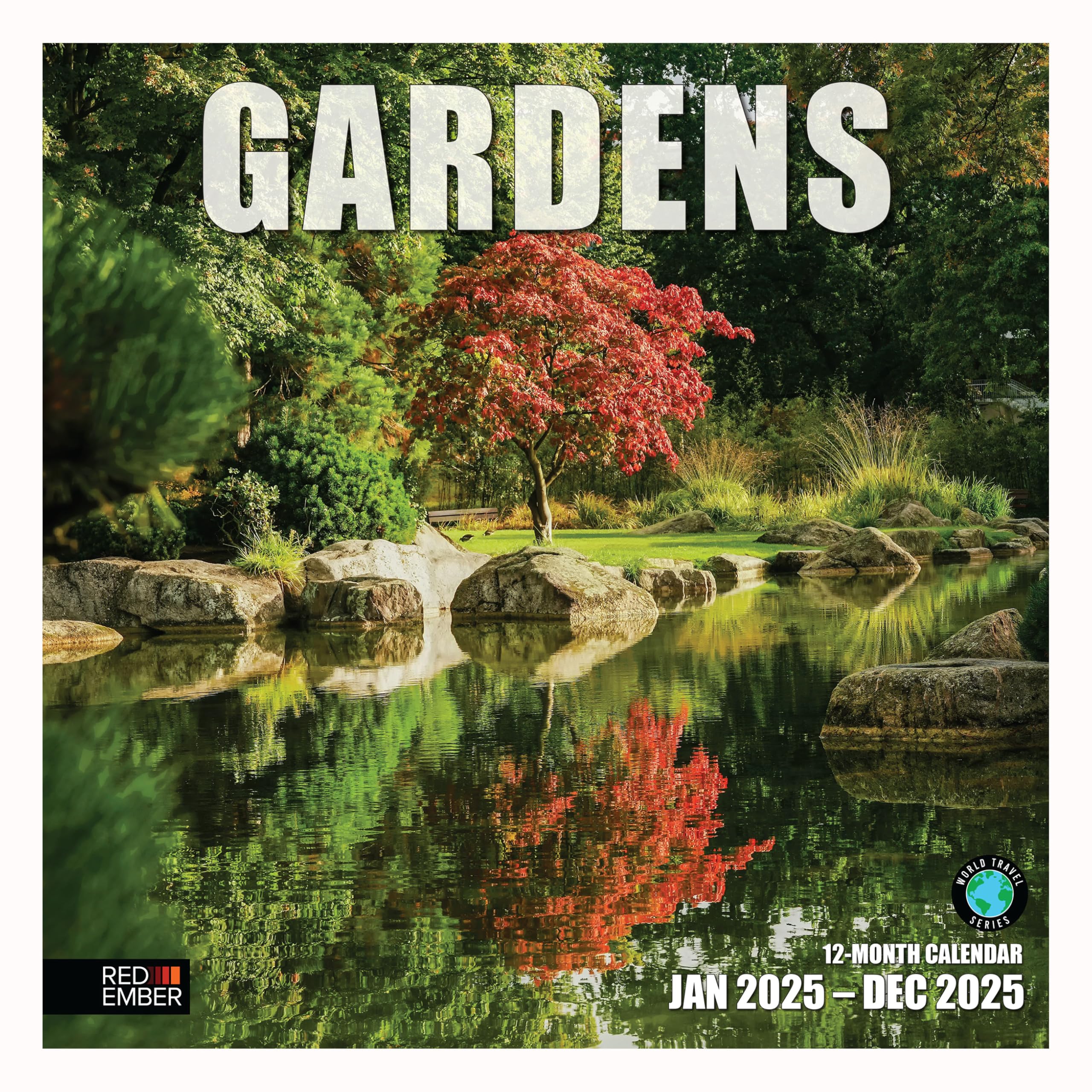 RED EMBER Gardens 2025 Wall Calendar - 12 Month Large Format 12