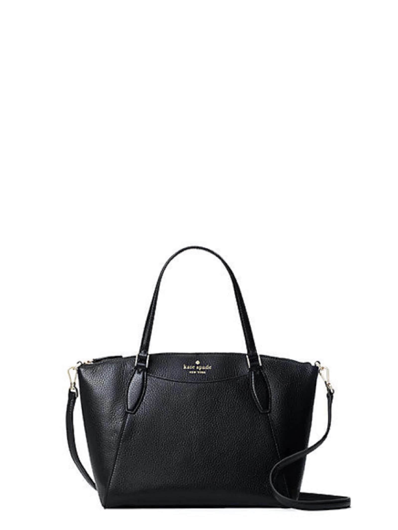 Kate Spade New York Monica Pebbled Leather Satchel - Women's Crossbody Shoulder Bag for Work, Travel & Everyday Use