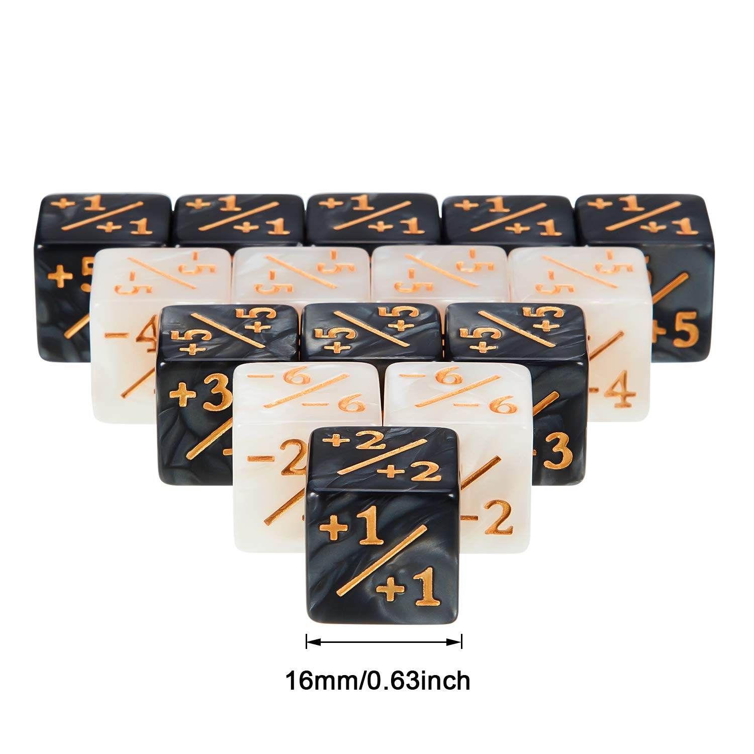 48-Piece MTG Dice Set - Plus/Minus 1 Counters, D6 Tokens for Magic: The Gathering TCG - Bulk Gaming Accessories for Card Games & Tabletop RPGs (Perfect for Tournaments, Game Nights & Strategy Sessions)