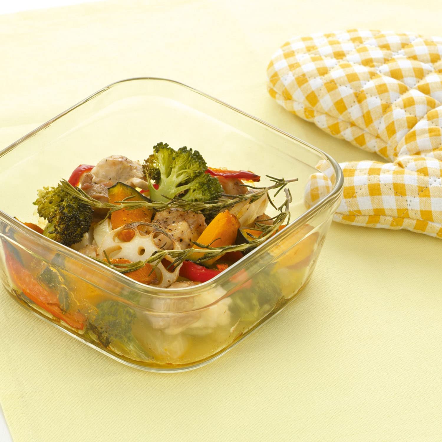 AGC iwaki Heat Resistant Glass Storage Container Set - Microwave Safe, Freezer Safe, BPA-Free (500mL, White) - Perfect for Meal Prep, Leftovers & Food Storage - Japan Import N3246-W