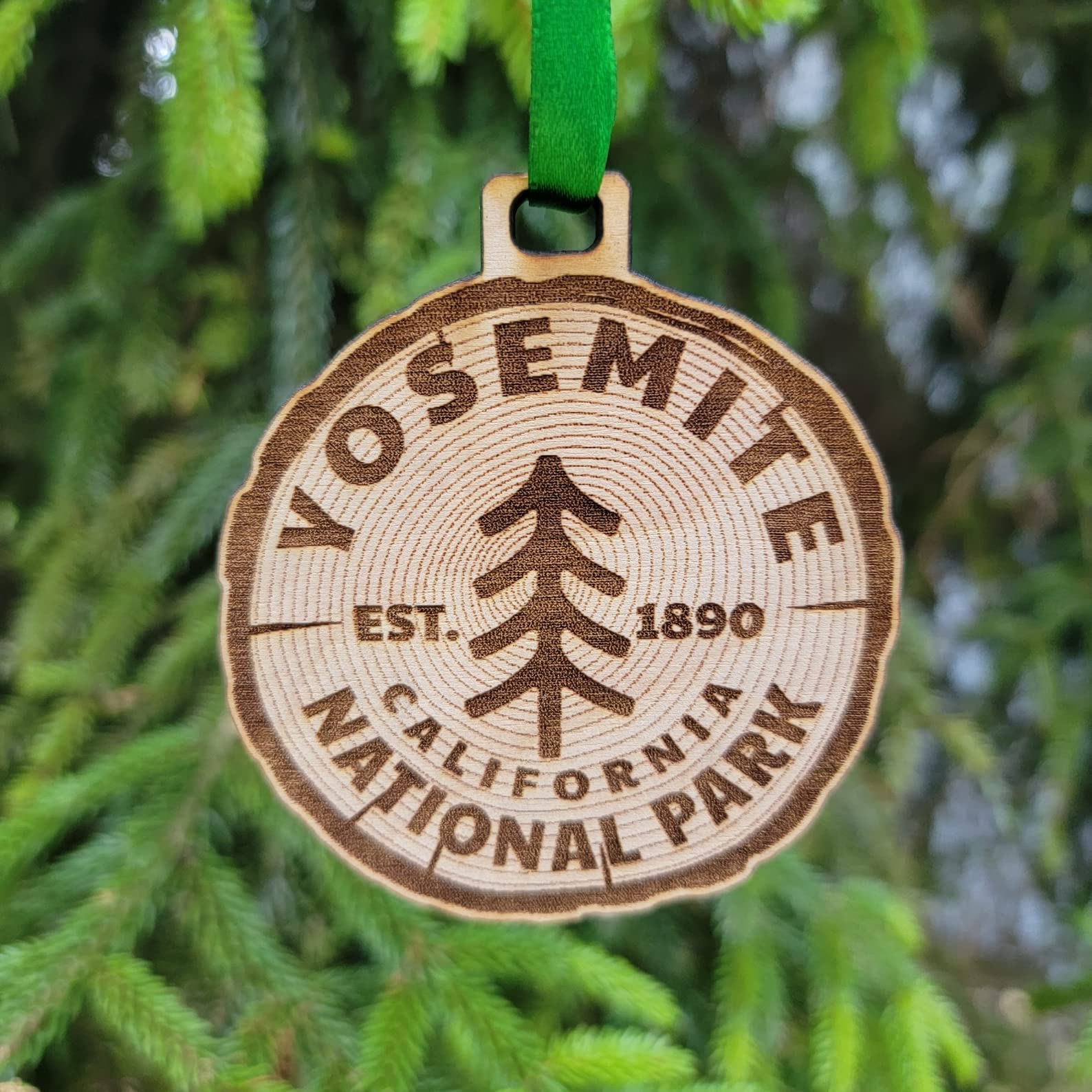 Yosemite National Park California Christmas Ornament - Handcrafted Wood Laser Cut Decor for Holiday Tree, Gift & Home Decoration