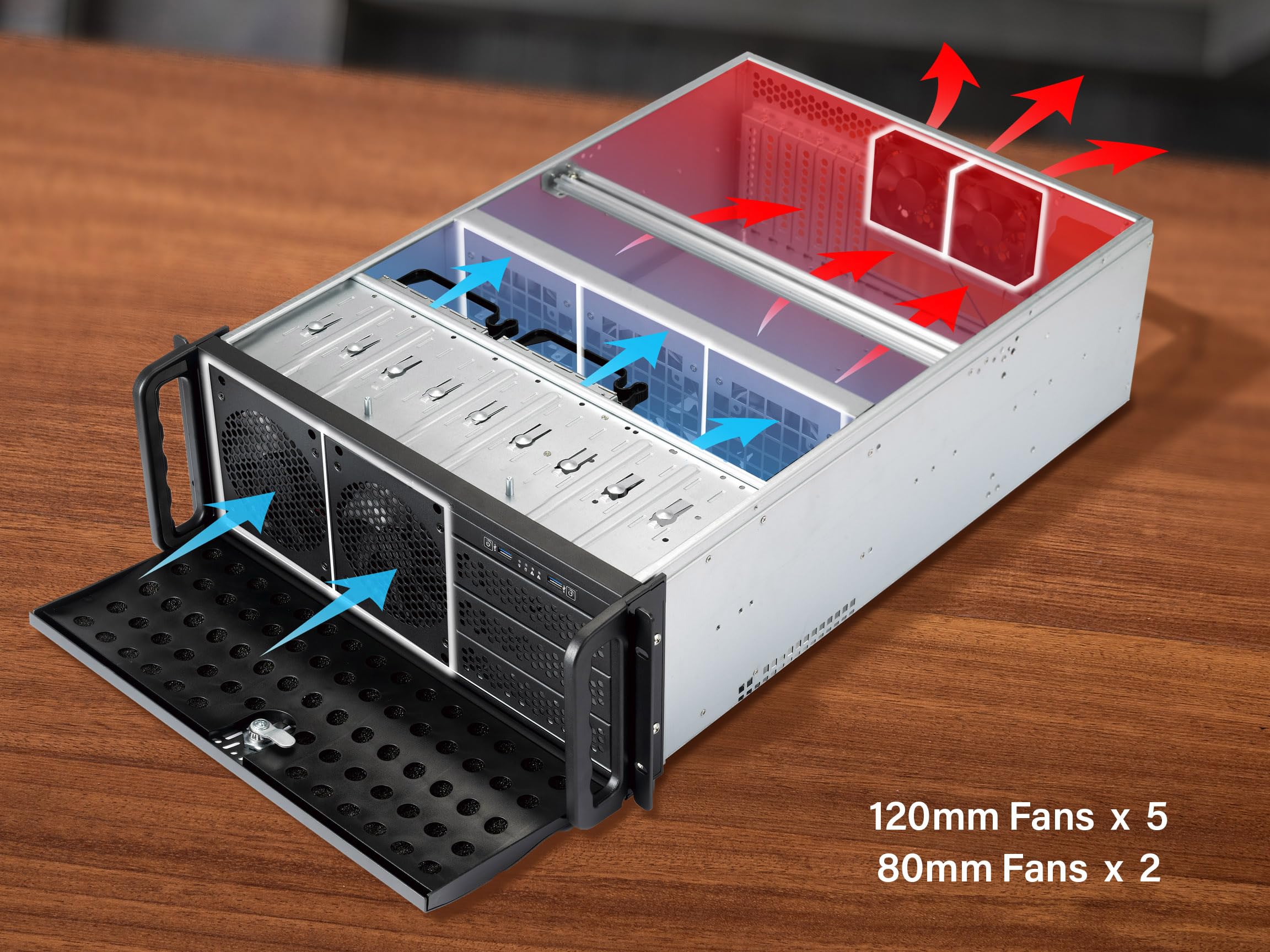 Rosewill RSV-L4000U 4U Server Chassis Rackmount Case - 8 x 3.5