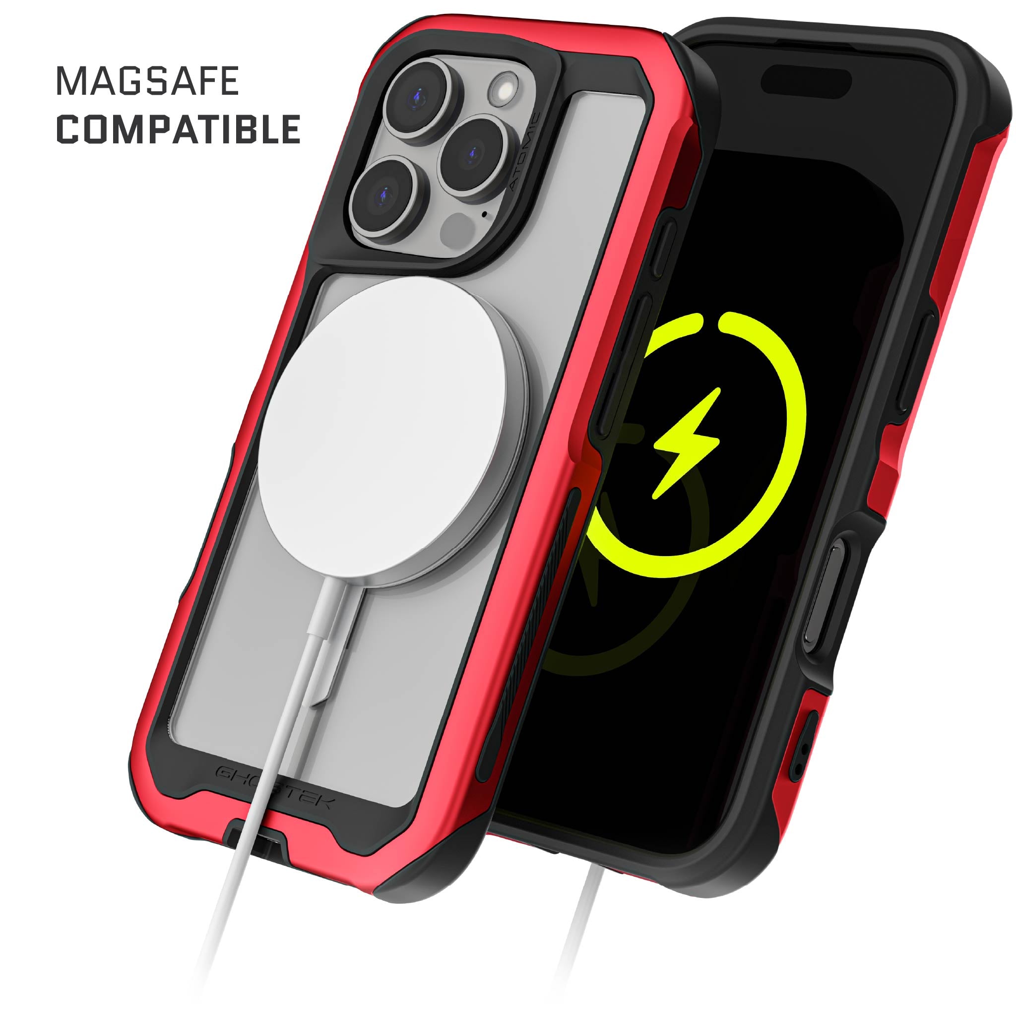iPhone 16 Pro & iPhone 16 Pro Max Aluminum MagSafe Case - ATOMIC Slim Protective Cover with Strong Magnetic Grip | Perfect for Everyday Use, Travel & Wireless Charging