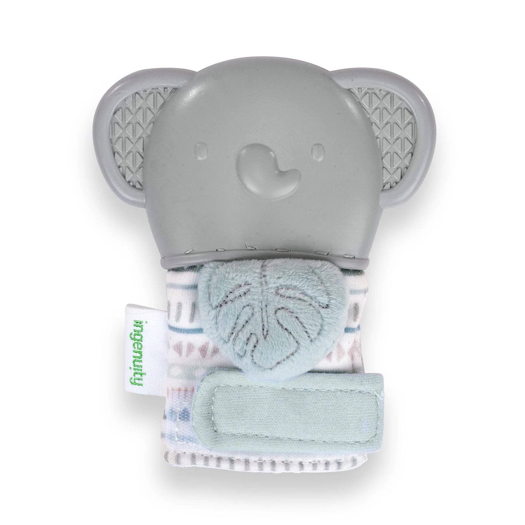 Ingenuity Van the Elephant Baby Teething Mitt & Rattle - Soothing Teether Toy for Infants, Soft Chewable Mitten with Rattle Sound for Newborns & Toddlers - Perfect for Teething Relief, Sensory Play & On-the-Go Comfort