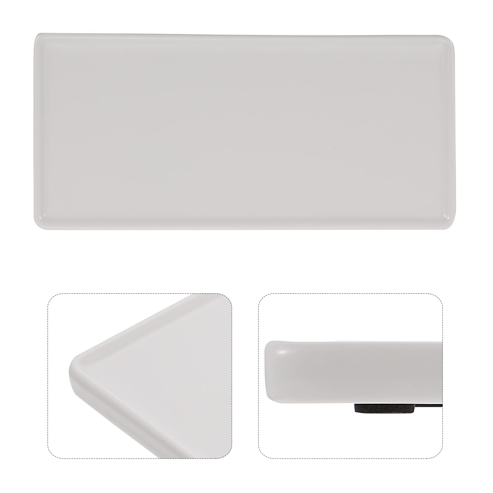 Japanese Ceramic Sushi Plates - White Rectangular Serving Trays for Appetizers & Desserts | Perfect for Sushi, Sashimi & Party Snacks