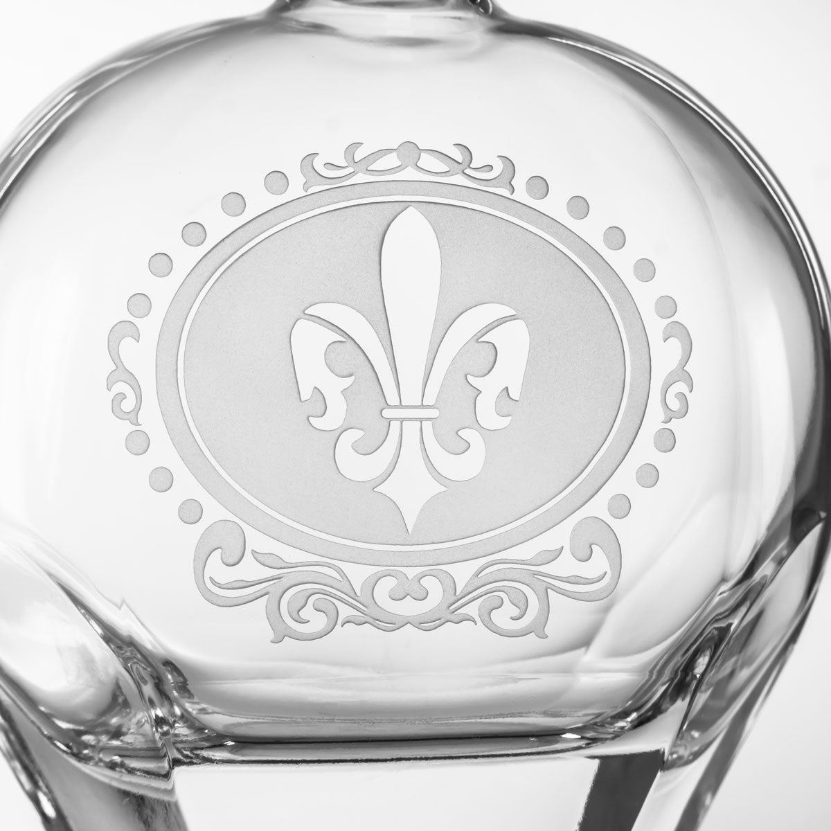 Royal Fleur De Lis 3-Piece Whiskey Decanter and Glasses Gift Set - Elegant Barware for Bourbon, Scotch & Cocktails | Perfect for Home Bars, Weddings & Gifts