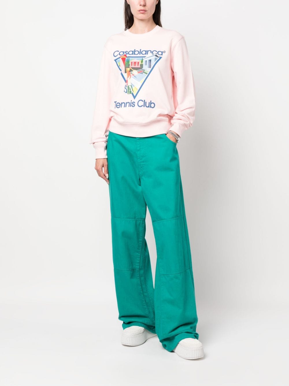 Casablanca Women's Pink Sweaters - Soft & Cozy Knit Pullover for Fall & Winter Fashion | Perfect for Office, Casual Outfits & Holiday Gifts