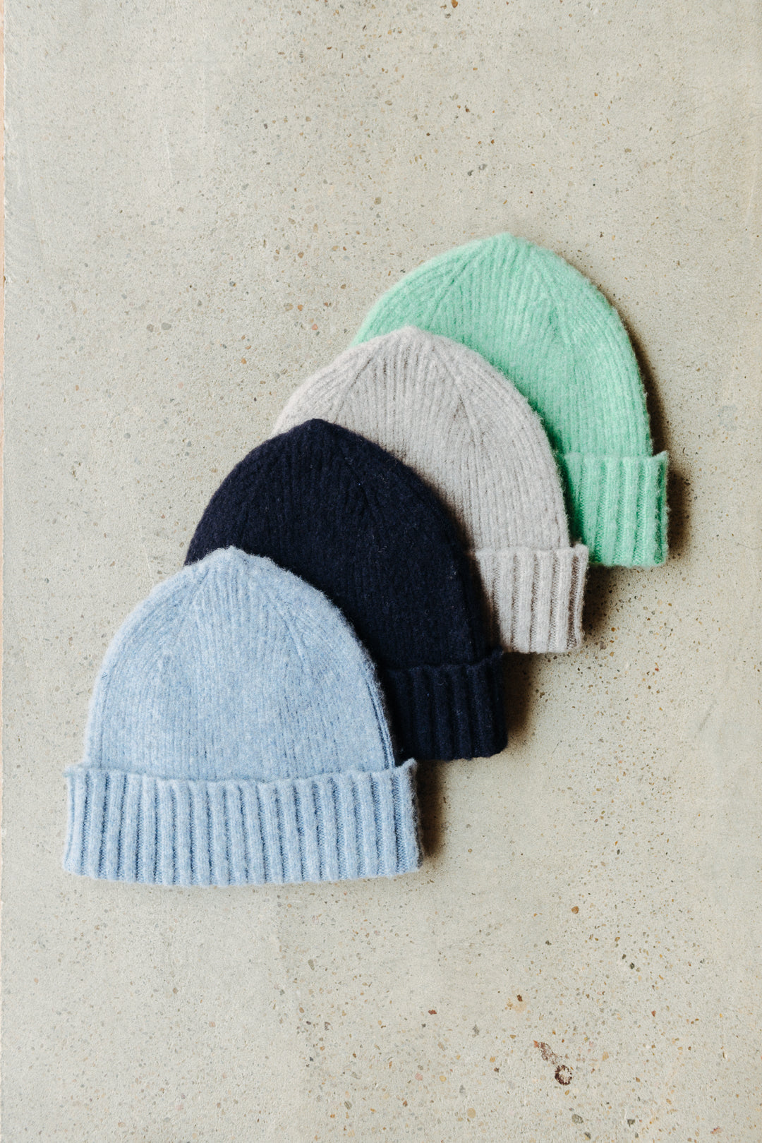 Navy Blue Lambswool Ribbed Beanie for Men & Women - Soft Winter Hat for Cold Weather, Outdoor Activities & Casual Style