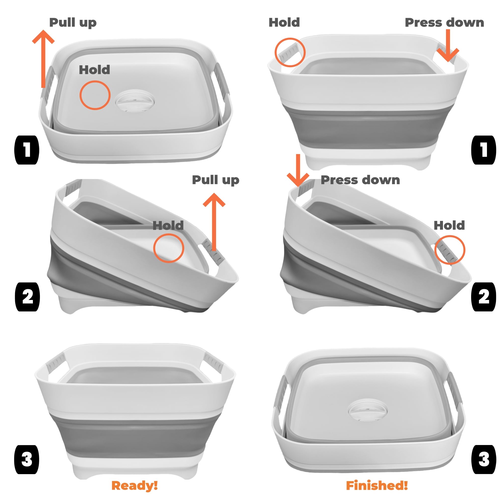 Foldable Baby Bottle Wash Basin - Portable & Versatile Kitchen Sink for RV, Camping, Travel - Durable & Easy to Clean for Home, Outdoor & Baby Care Use