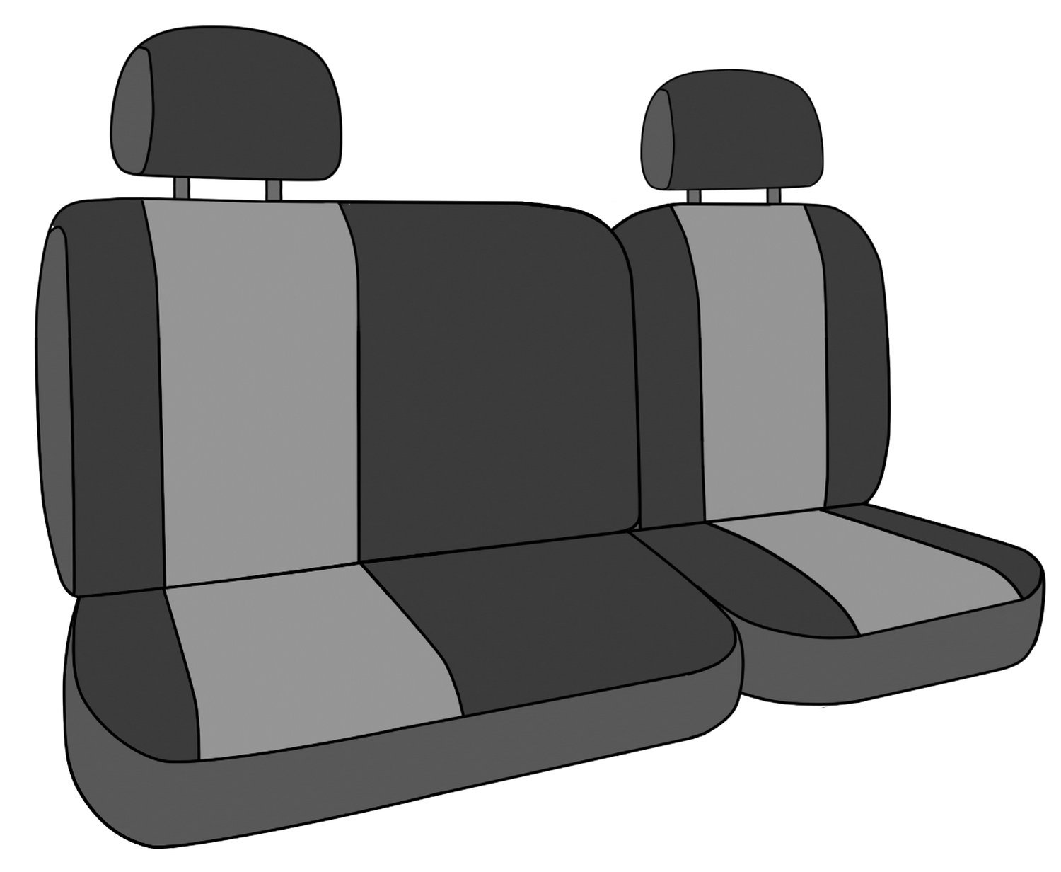Premium CalTrend NeoSupreme Seat Covers for 2014-2021 Nissan Frontier - 40/60 Split Bench Design with Red Insert & Trim | Durable Protection for Trucks & Off-Road Adventures