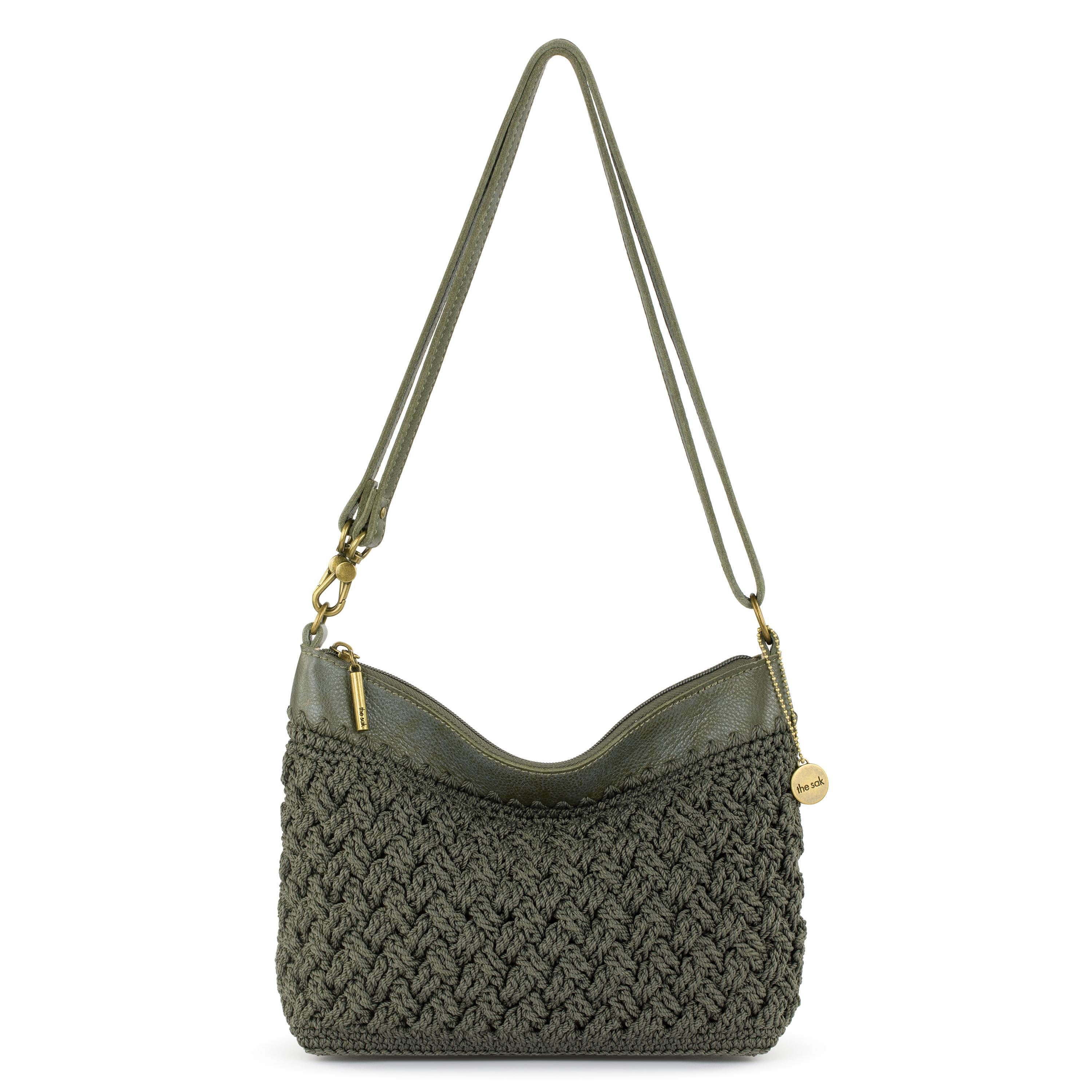 Lumi Crossbody Bag - Hand Crochet Moss Cozy Weave Shoulder Purse for Women - Perfect for Everyday Use, Shopping & Travel Accessories