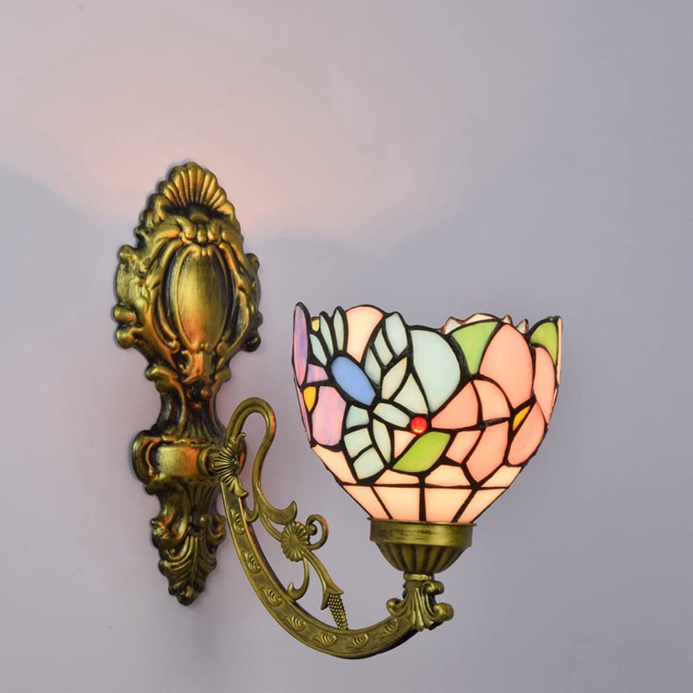 Modern Glass Wall Sconces - Creative Colorful Splicing LED Wall Lights for Bedroom, Living Room & Hallway - Up/Down Lighting Fixtures for Indoor Wall Mounted Ambient & Accent Illumination