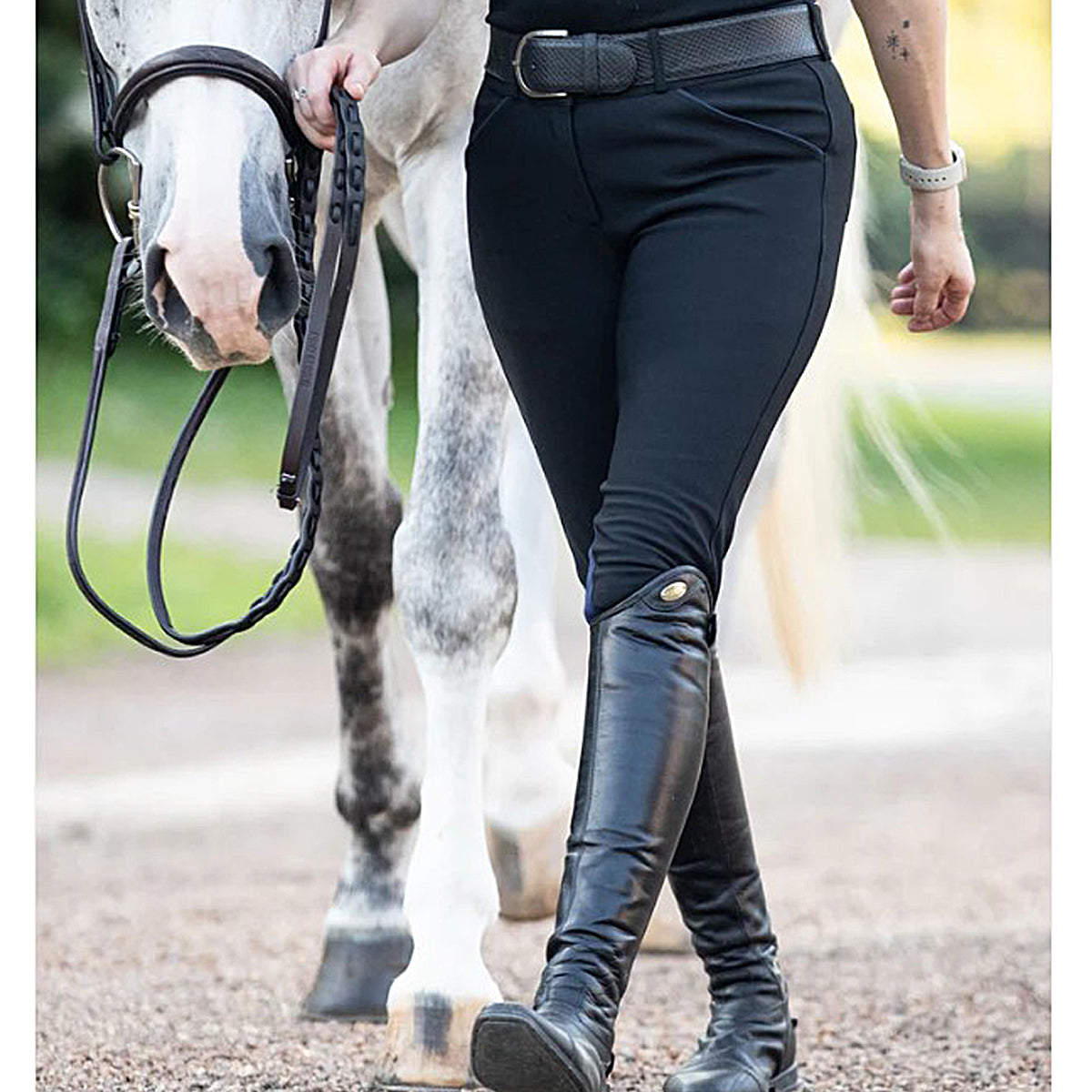 AP Hassinger Night Moves Knee Patch Breeches - Equestrian Riding Pants for Women - Perfect for Show Jumping, Dressage & Horseback Riding