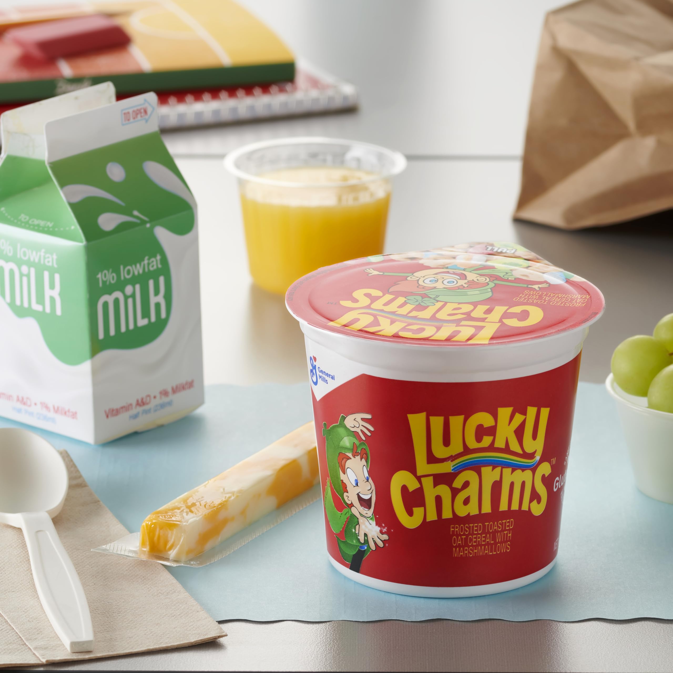 Lucky Charms Cereal Bowl Packs - 96 Count | Convenient Breakfast Solution for Kids, Office Snacks & On-the-Go Eating