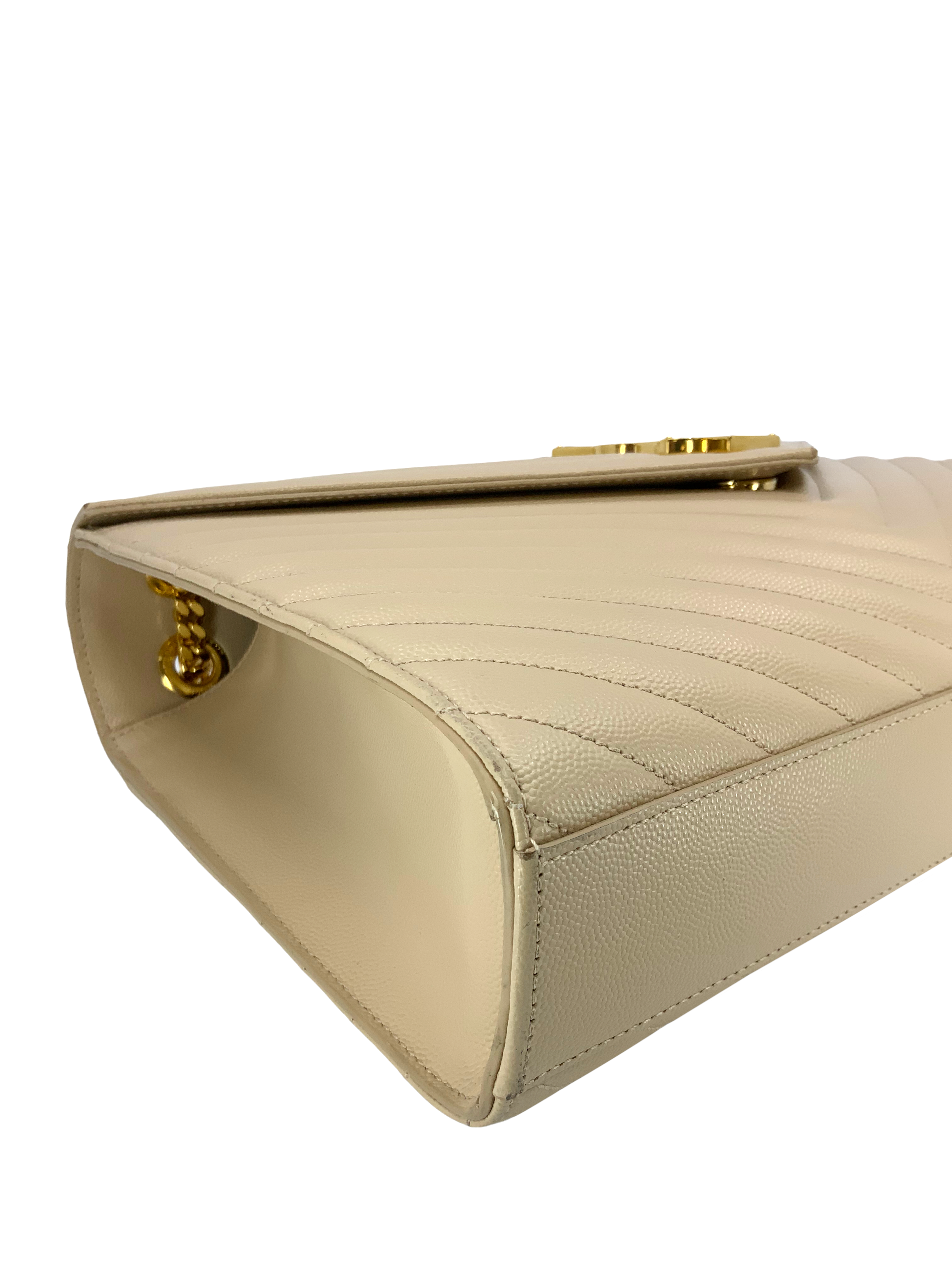 Saint Laurent Matelassé Large Monogram Envelope Flap Bag - Luxury Designer Crossbody Purse for Women, Perfect for Evening Parties & Date Nights