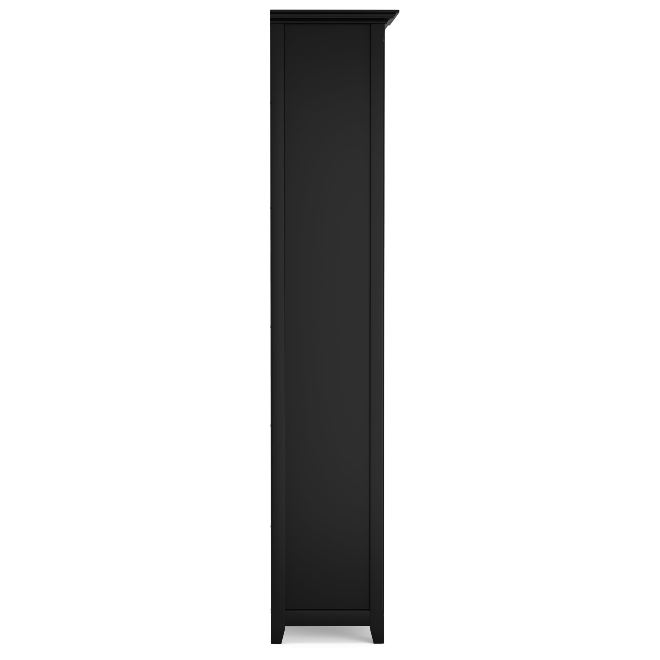 SIMPLIHOME Amherst 30 Inch Solid Wood 5-Shelf Bookcase - Black Transitional Style for Living Room, Study, Office | Bookshelf for Home Decor & Storage