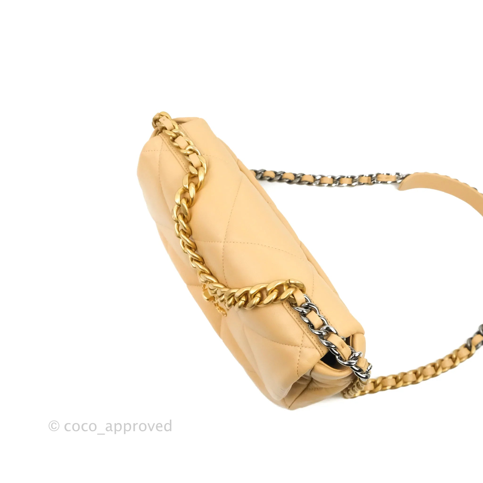 Chanel 19 Small Handbag in Dark Beige with Mixed Hardware - 22C Collection | Luxury Crossbody Bag for Women, Perfect for Date Night & Special Occasions