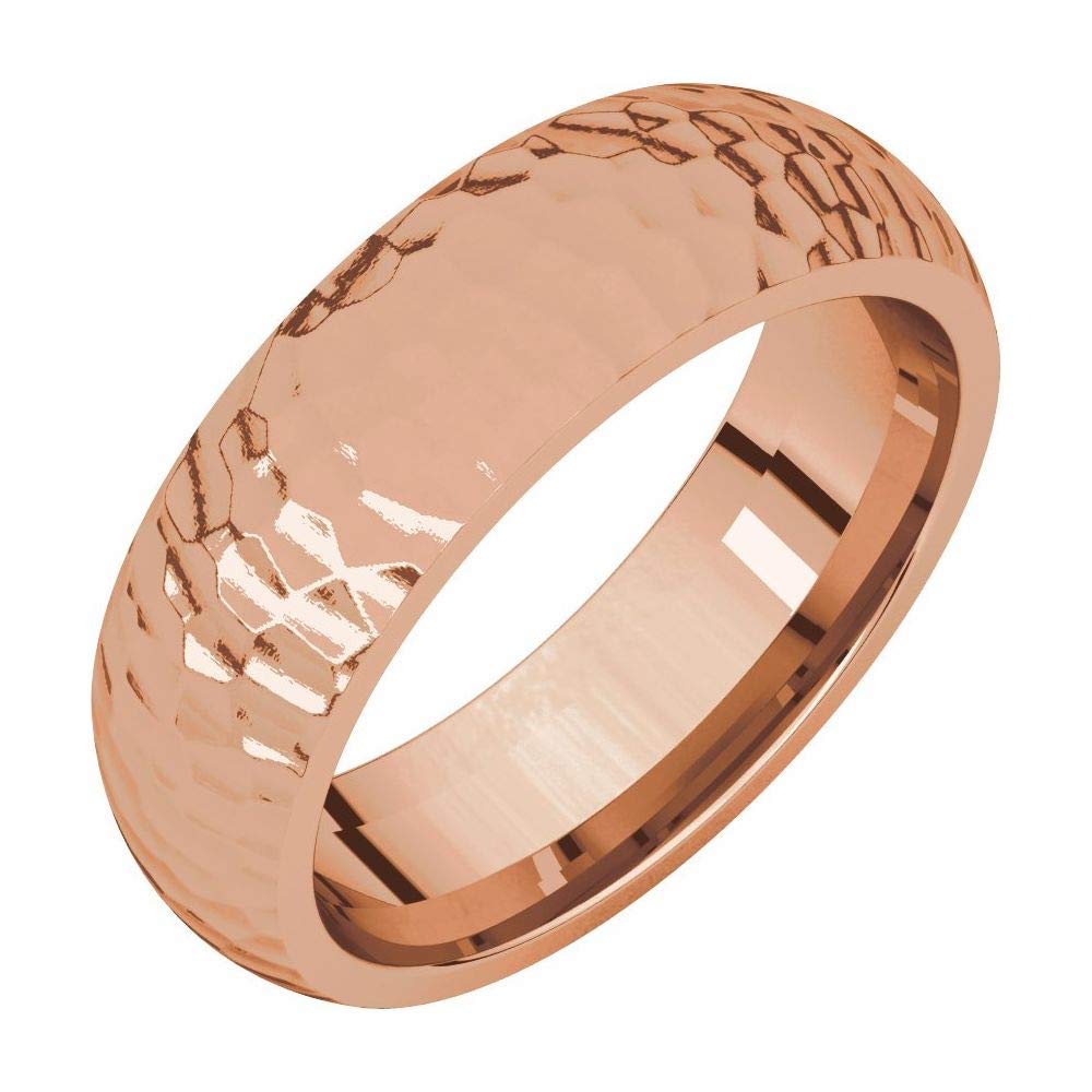 Elegant Milgrain Wedding Band Ring - 925 Sterling Silver, 10k/14k/18k Gold (Yellow/Rose/White) or Platinum - Hammer Finish, Comfort Fit, Dome Design (2mm/3mm/4mm/6mm) - Perfect for Anniversaries, Engagements & Classic Bridal Jewelry