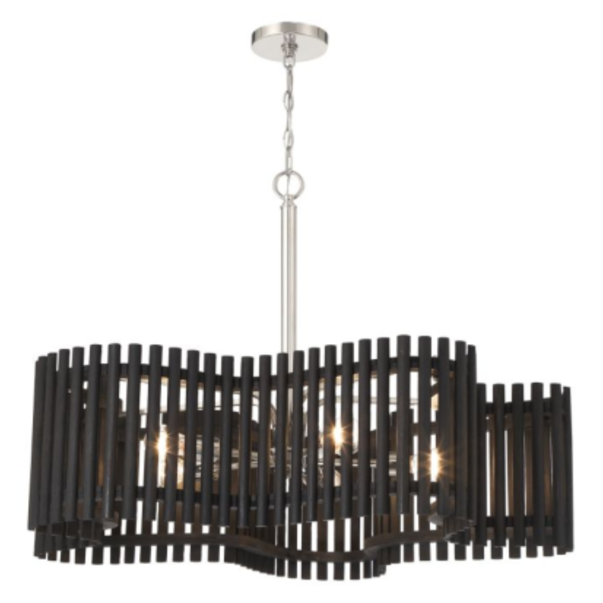 Craftmade Freeform 5-Light Large Chandelier - Modern Crystal Ceiling Light Fixture for Dining Room, Living Room & Bedroom Decor