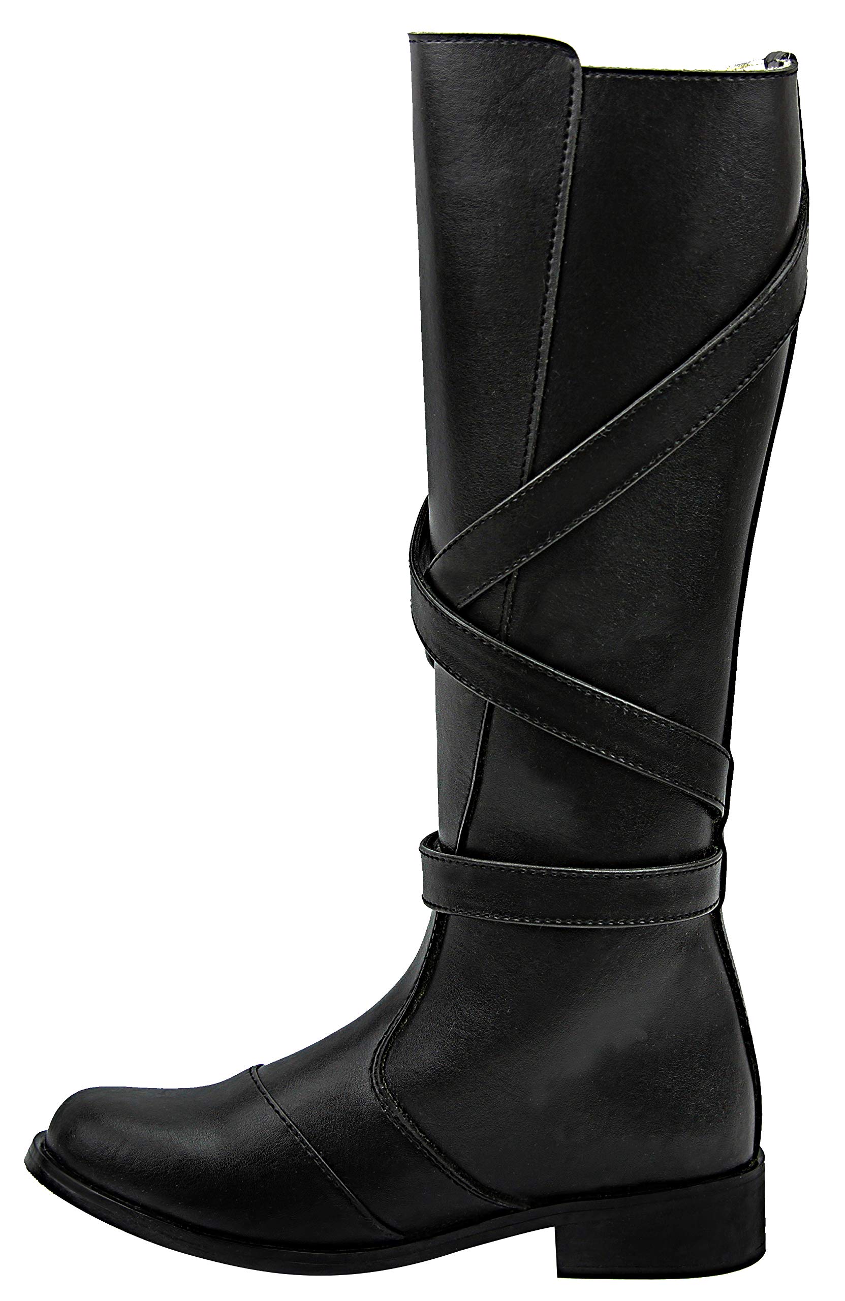 Men's Motorcycle Riding Leather Knee High Boots - Stylish Black Tall Biker Boots for Harley Davidson & Cruiser Riders - Perfect for Motorcycle Tours, Riding Clubs & Outdoor Adventures