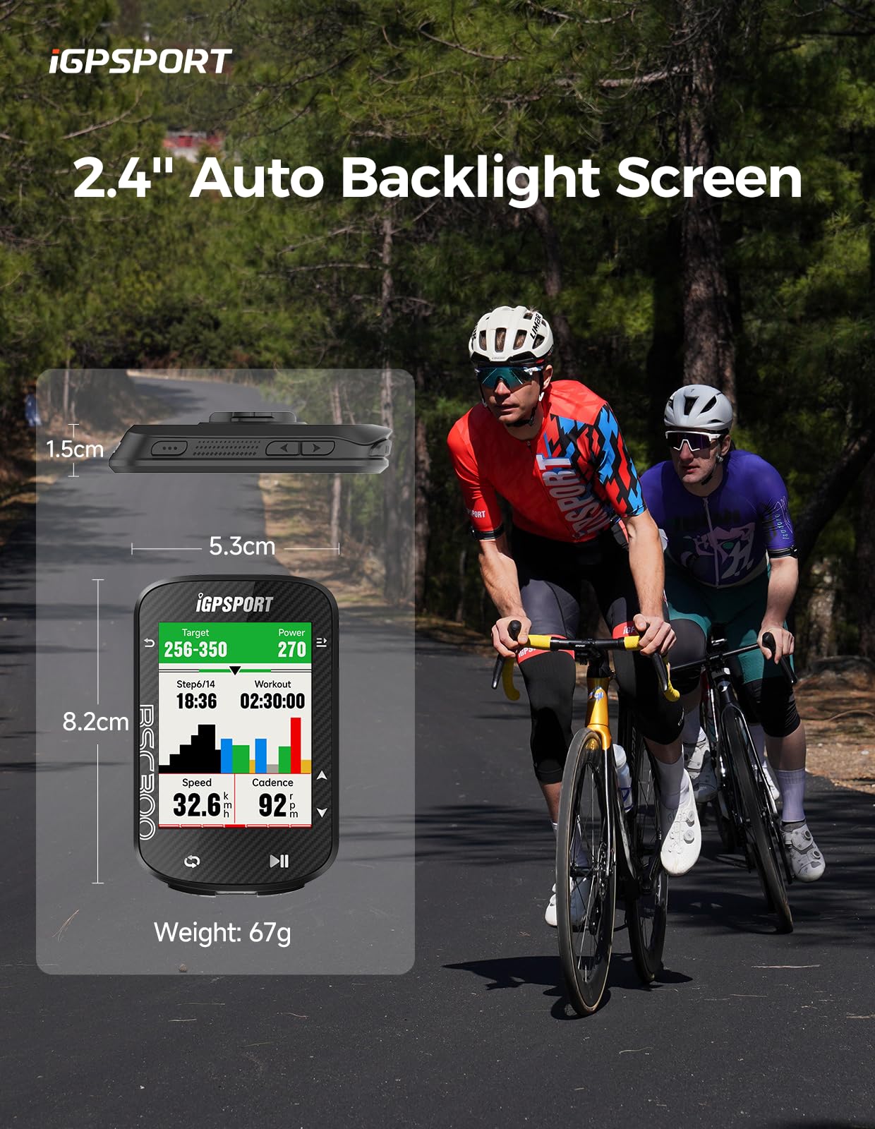 iGPSPORT BSC300 Wireless GPS Bike Computer with Offline Maps, Navigation & Off-Course Alerts - 8GB Storage, Bluetooth ANT+, IPX7 Waterproof - Perfect for Road Cycling, Mountain Biking & Outdoor Adventures