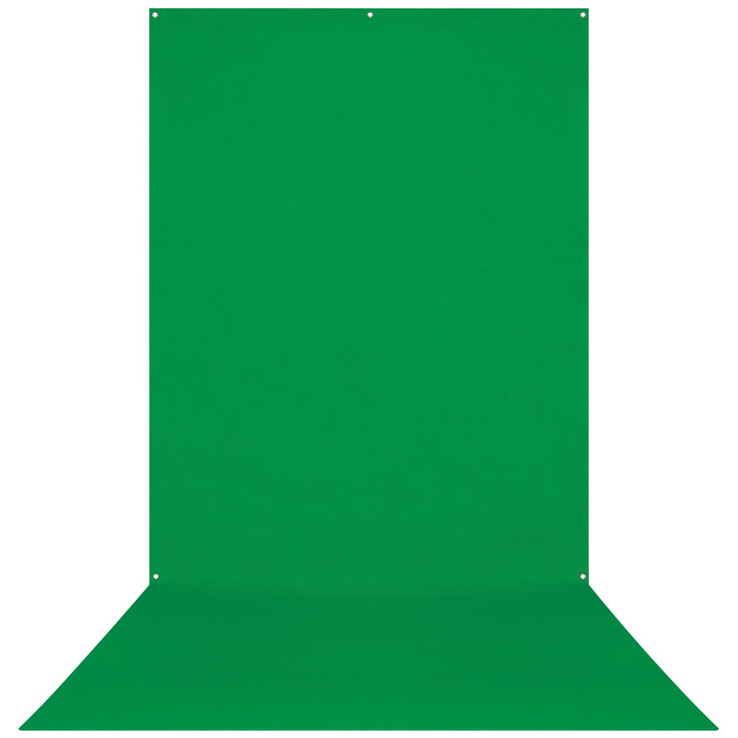 X Drop Wrinkle Resistant Sweep Backdrop - Chroma Key Green Screen 5' x 12' for Photography Studio, Video Production & Virtual Backgrounds