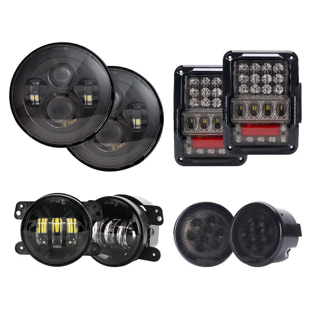 Jeep Wrangler JK LED Headlight Kit - 7