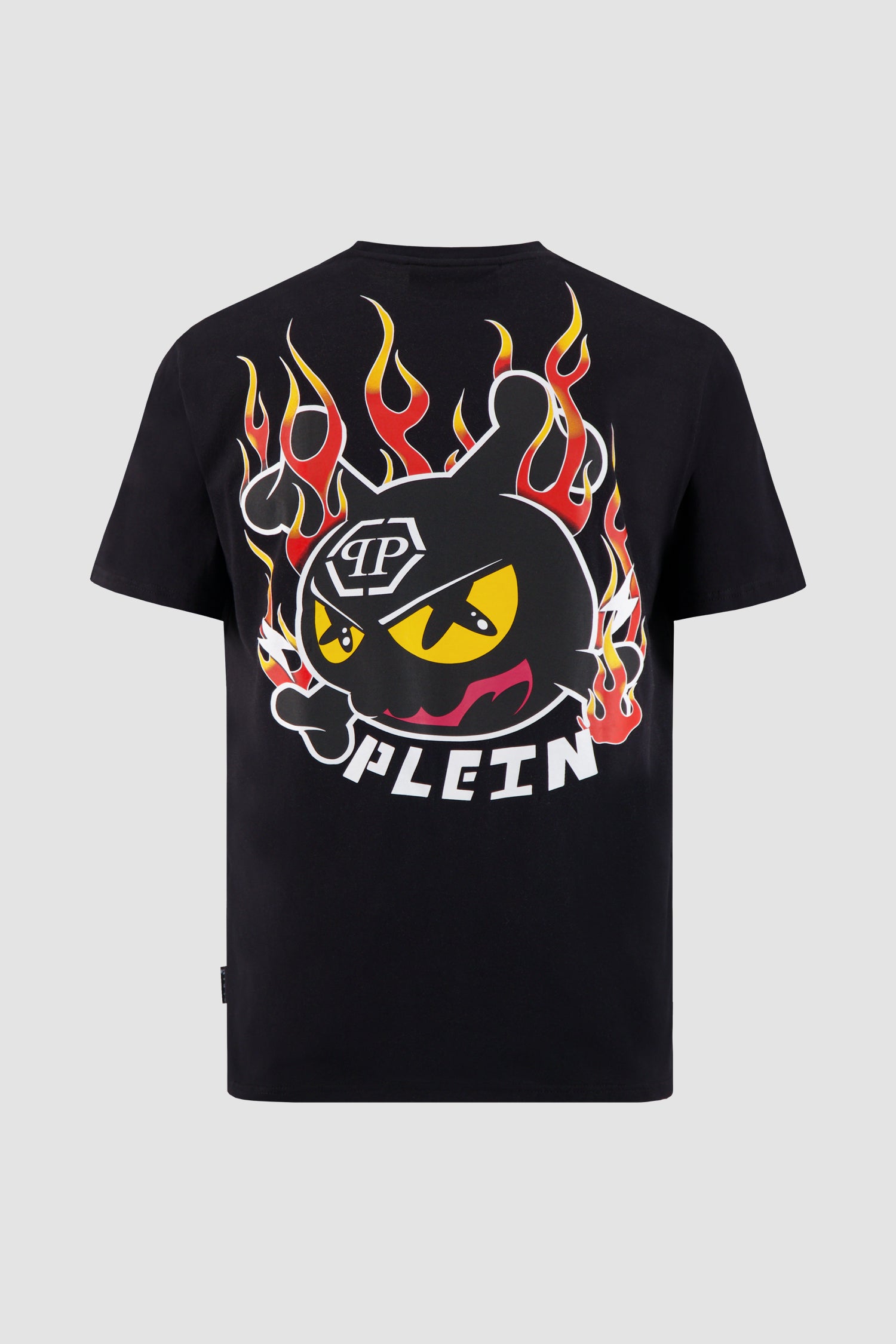 Philipp Plein Black Round Neck Short Sleeve T-Shirt for Men - Casual Streetwear Style for Everyday Wear & Outfits