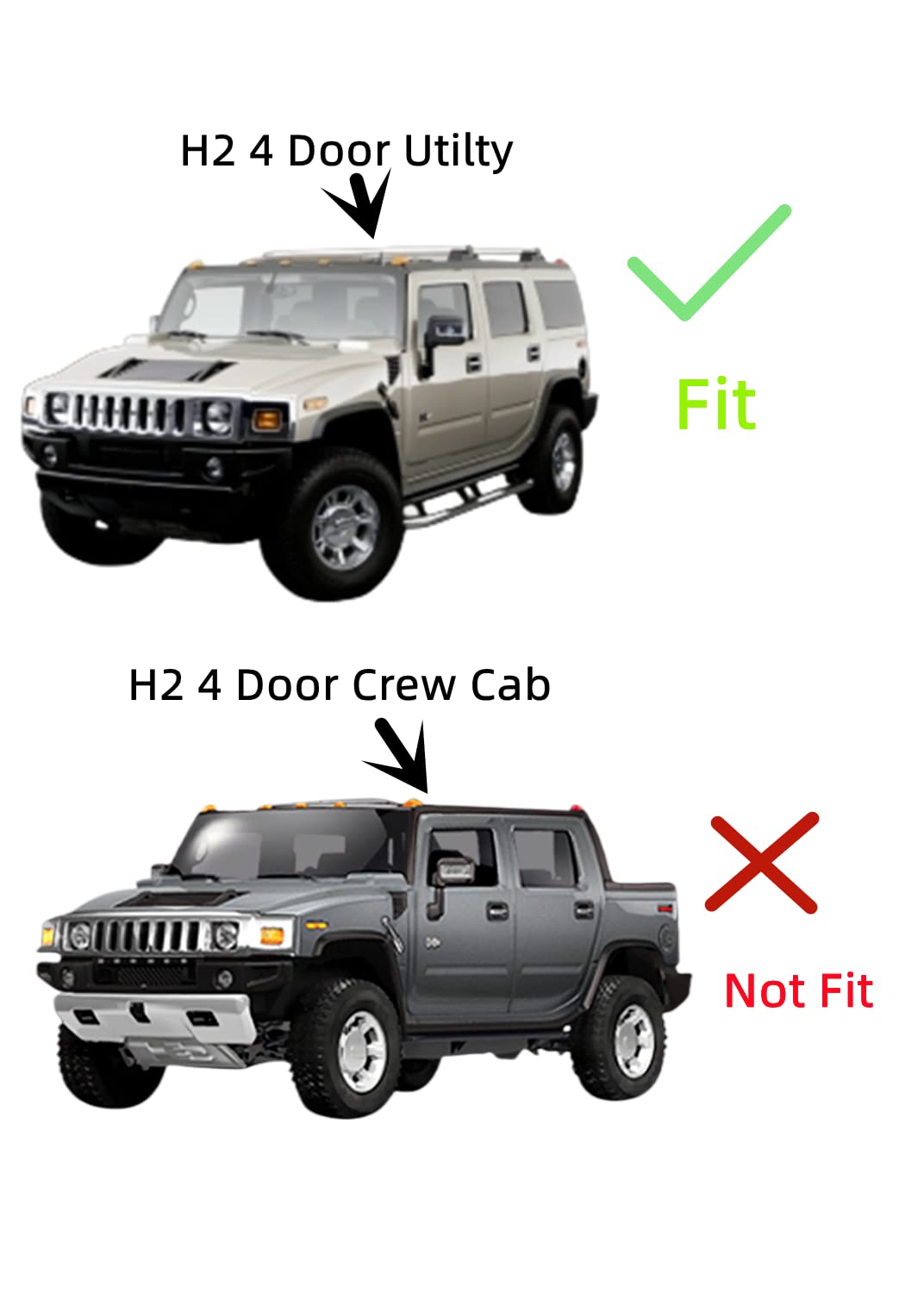 Heated Rear Window Glass Replacement for Hummer H2 2003-2010 Models - Perfect for Winter Driving & Defrosting in Cold Weather